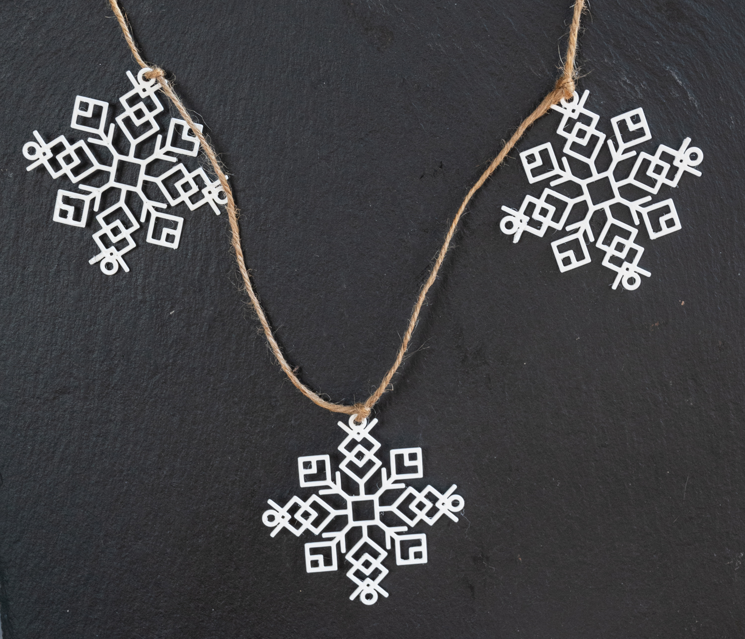 Snowflake decoration, two sizes. Earrings, Garland, Coaster, Stensil