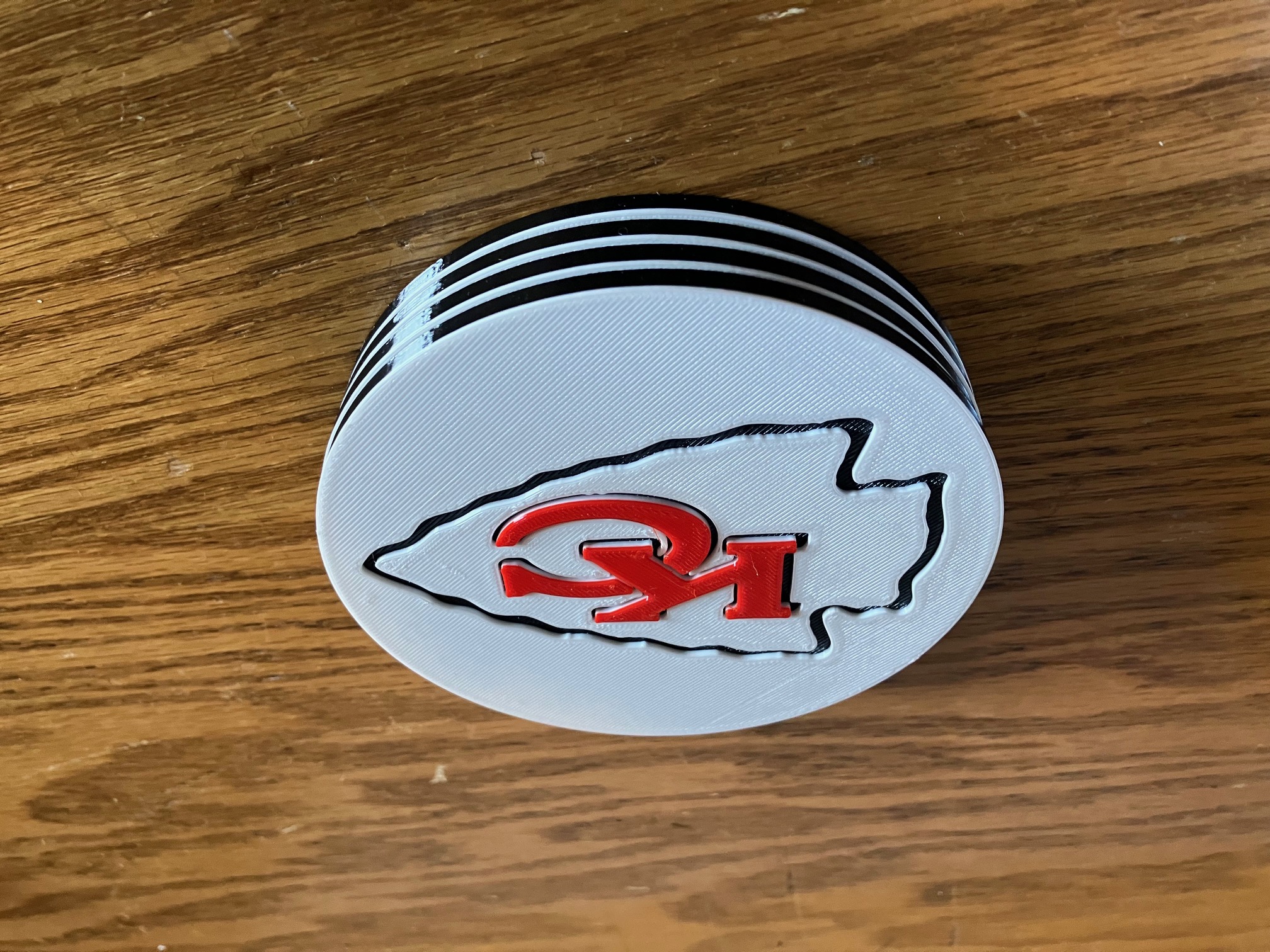 Kansas City Chiefs Coaster by alexanderjunk Download free STL model Kansas City Chiefs Coaster by alexanderjunk Download free STL model