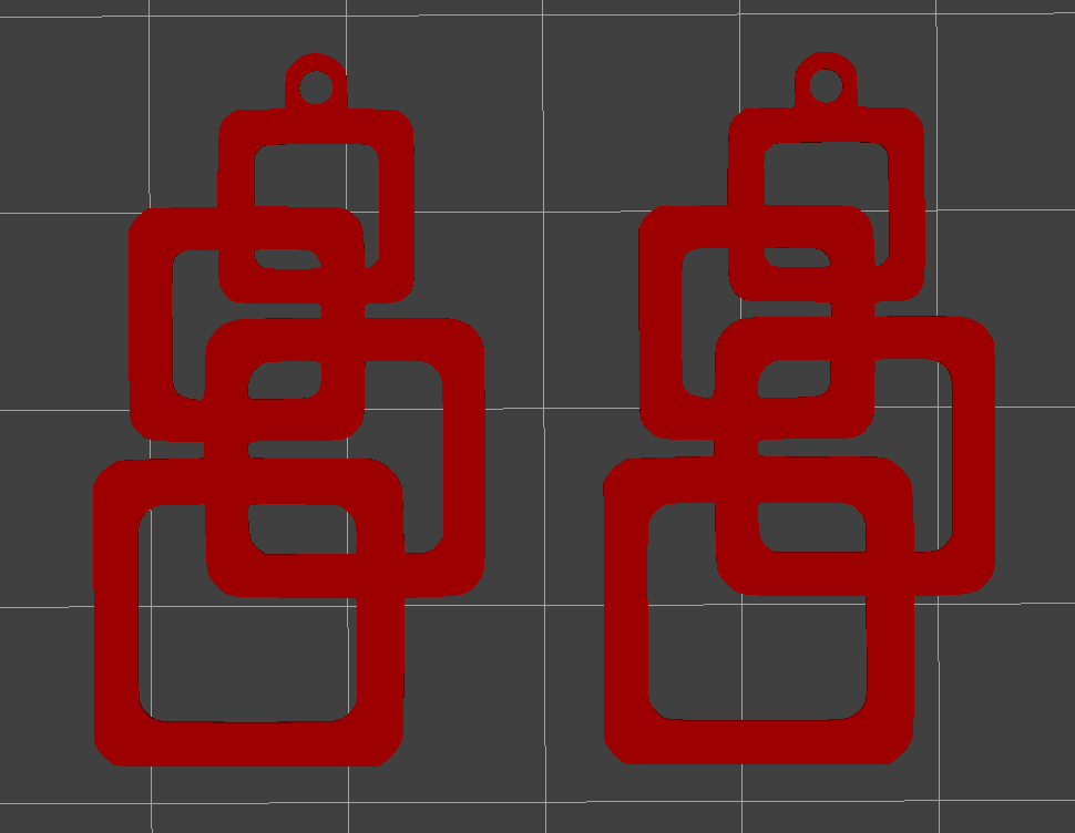 Pendientes multicubos. — miniatura 2
