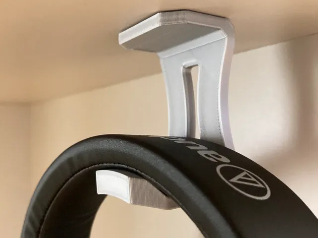 Headset under desk holder (without screws)