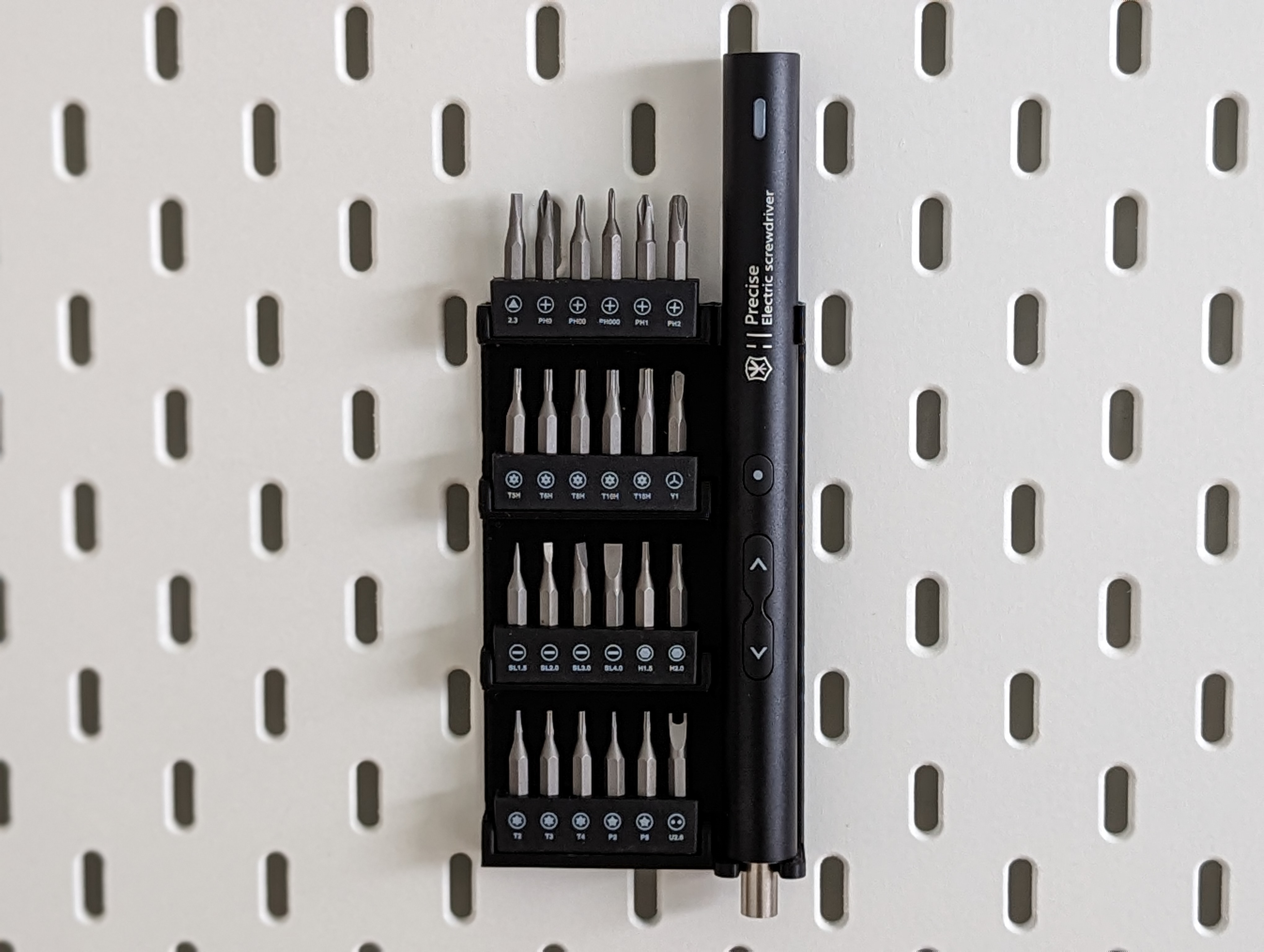 Electric Screwdriver Holder for Ikea Skadis Pegboard