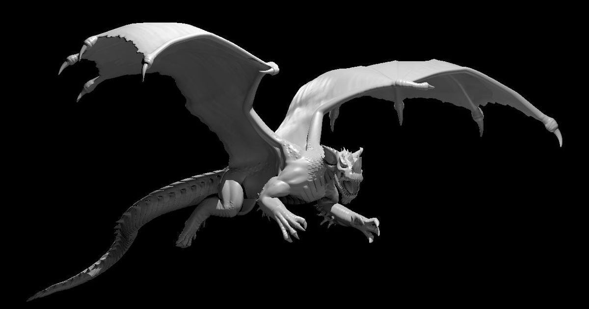 Blue Dragon 3D Model High Poly by model789