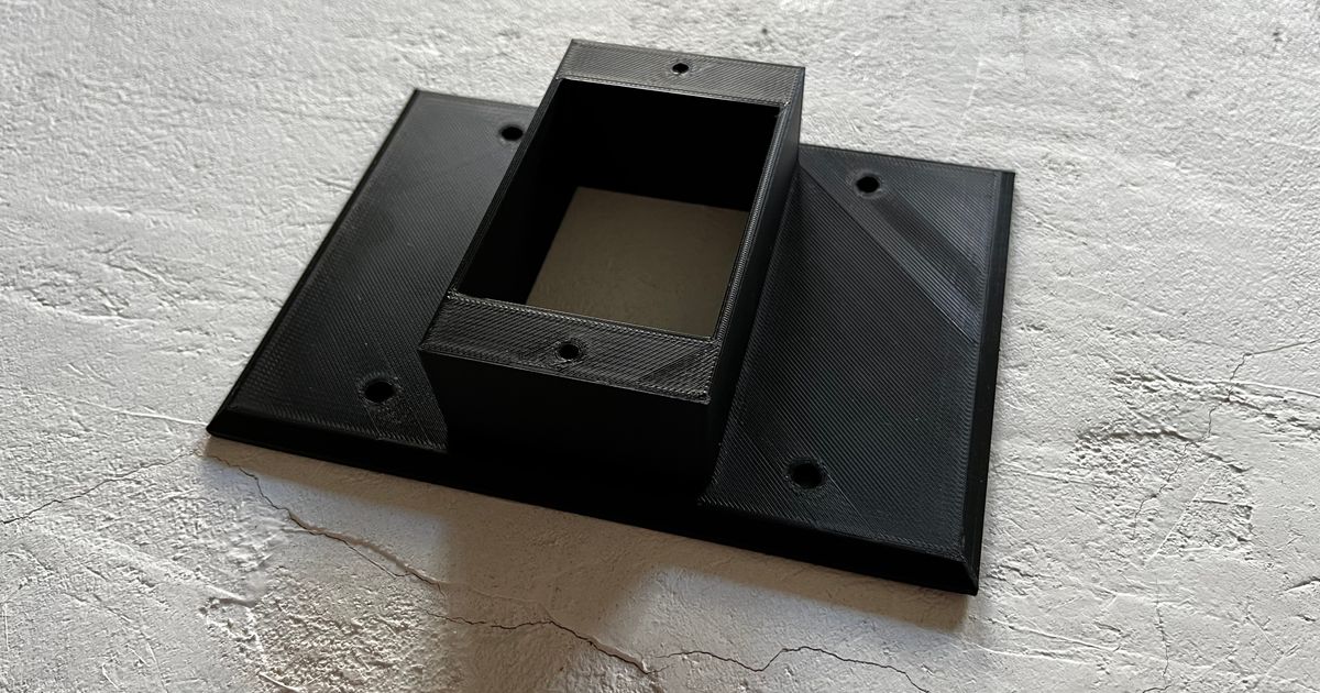 3Gang single smart switch wall plate for wall slats by JC Alvarez