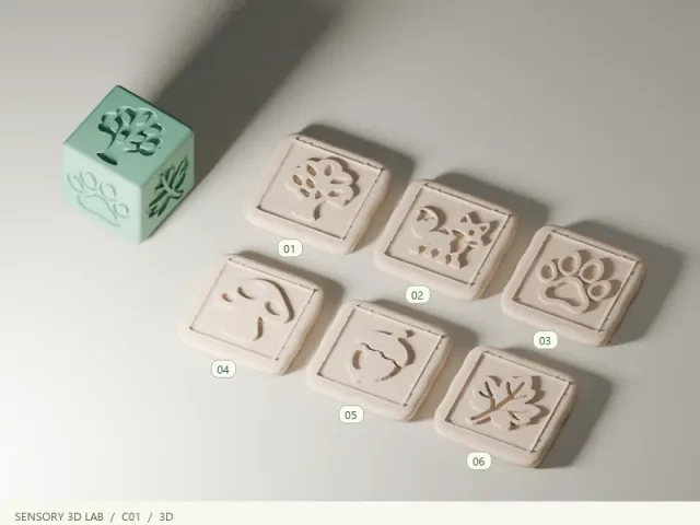 Forest Six-Sided Stamp Cube | Play Dough & Sensory Play