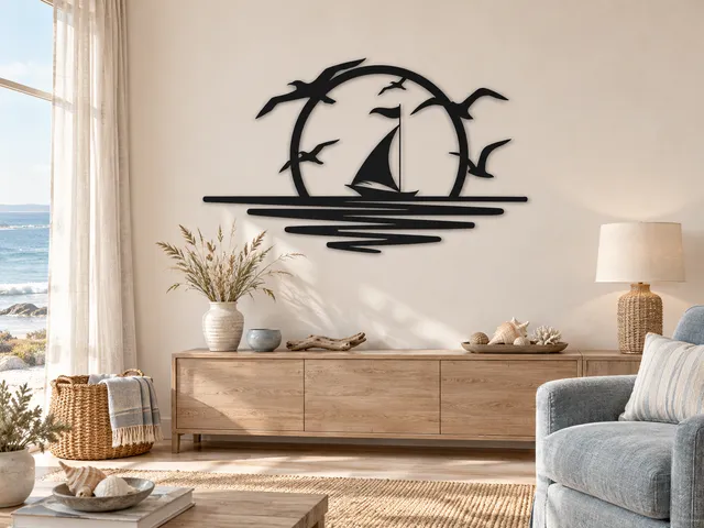 WallArt - Sea Ship Birds