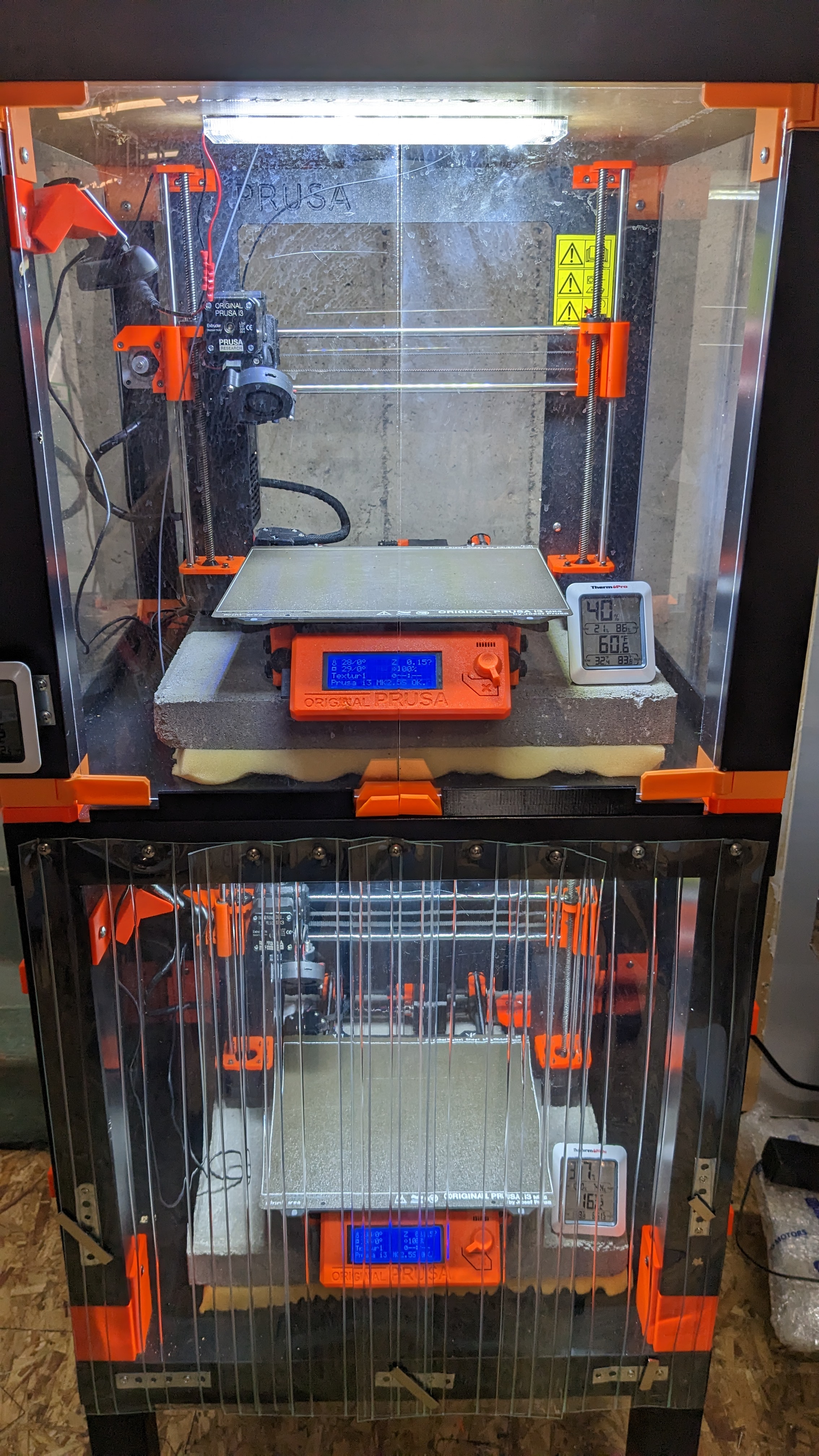 Lack Enclosure Restack Project - 2 Printers - Chris's Basement