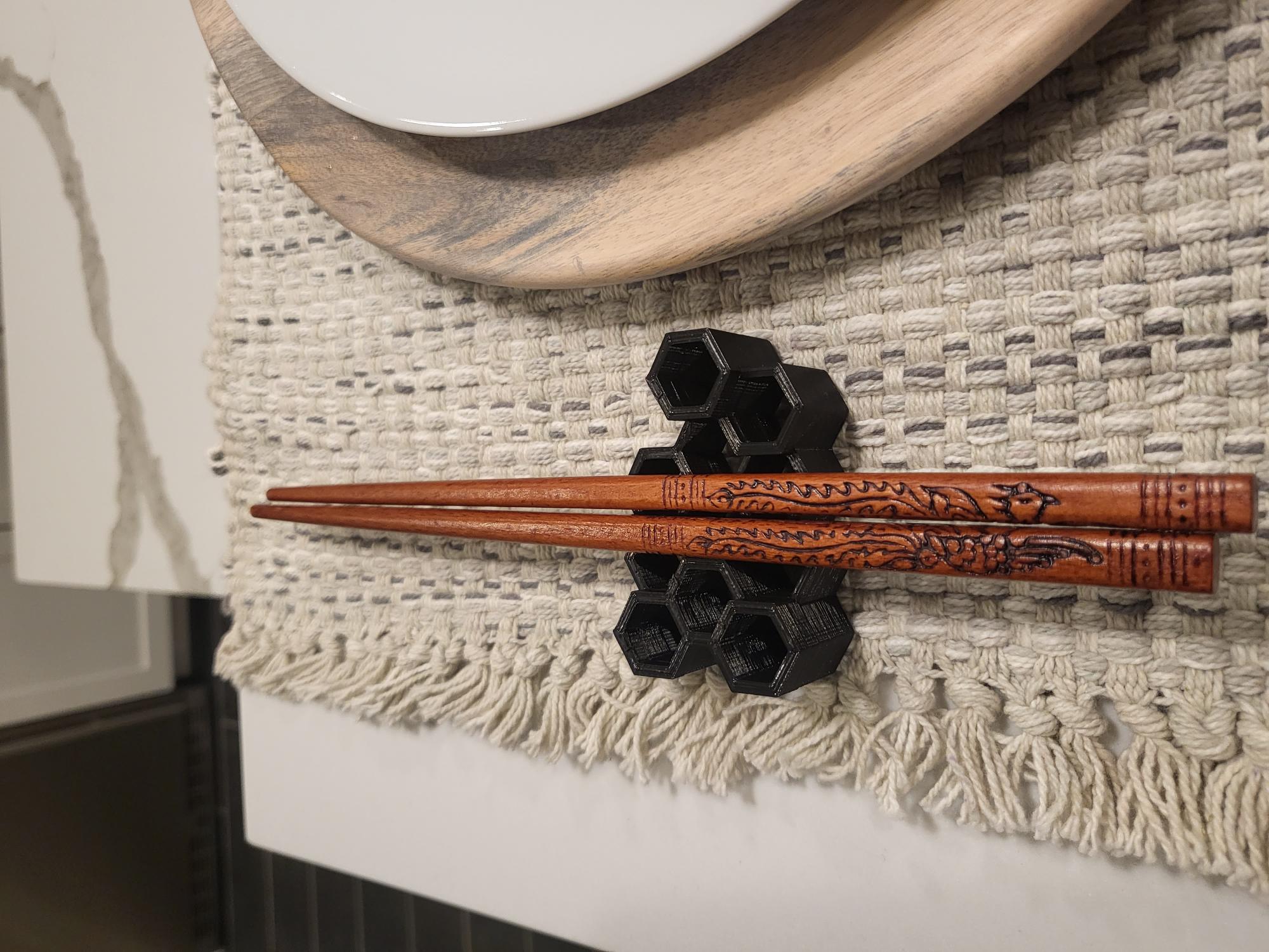 Miniatura 4 do modelo 3D Chopstick Holder-HexStack