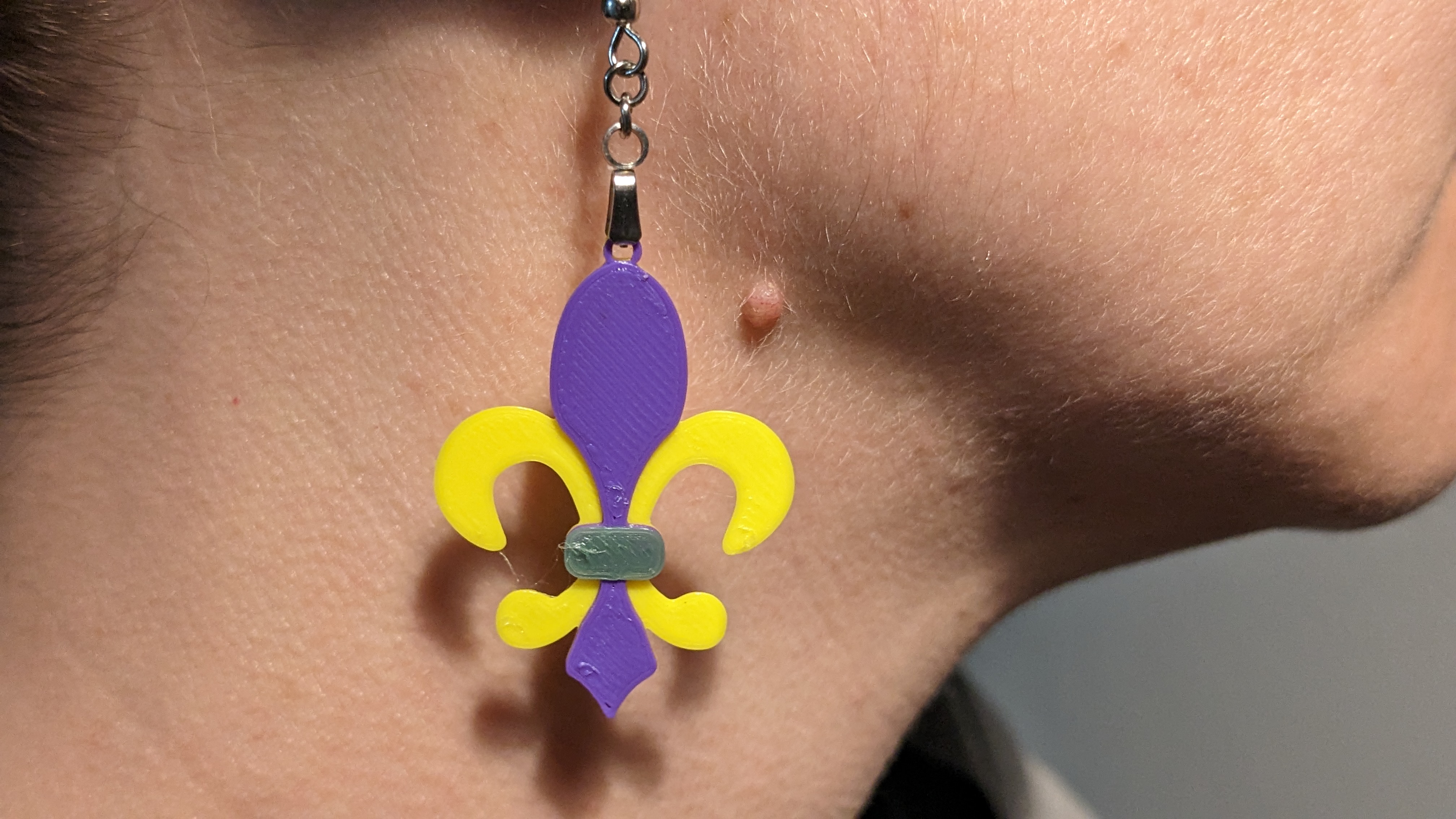 Fleur De Lis Mardi Gras Earrings