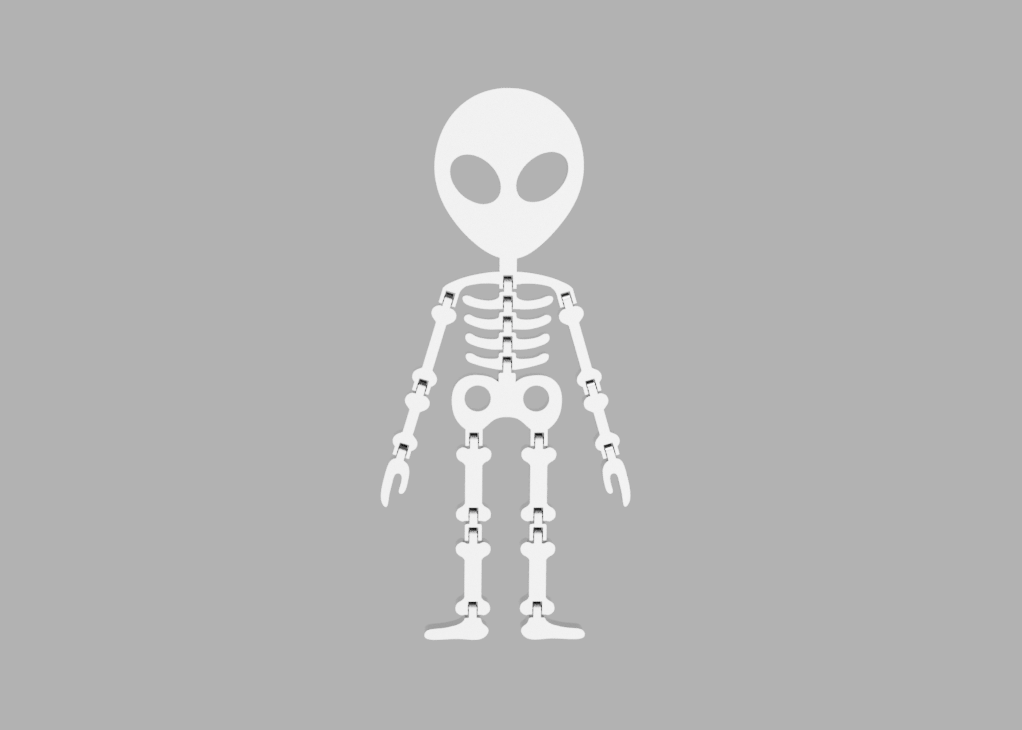 Flexi Alien Skeleton, Articulated Alien Skeleton