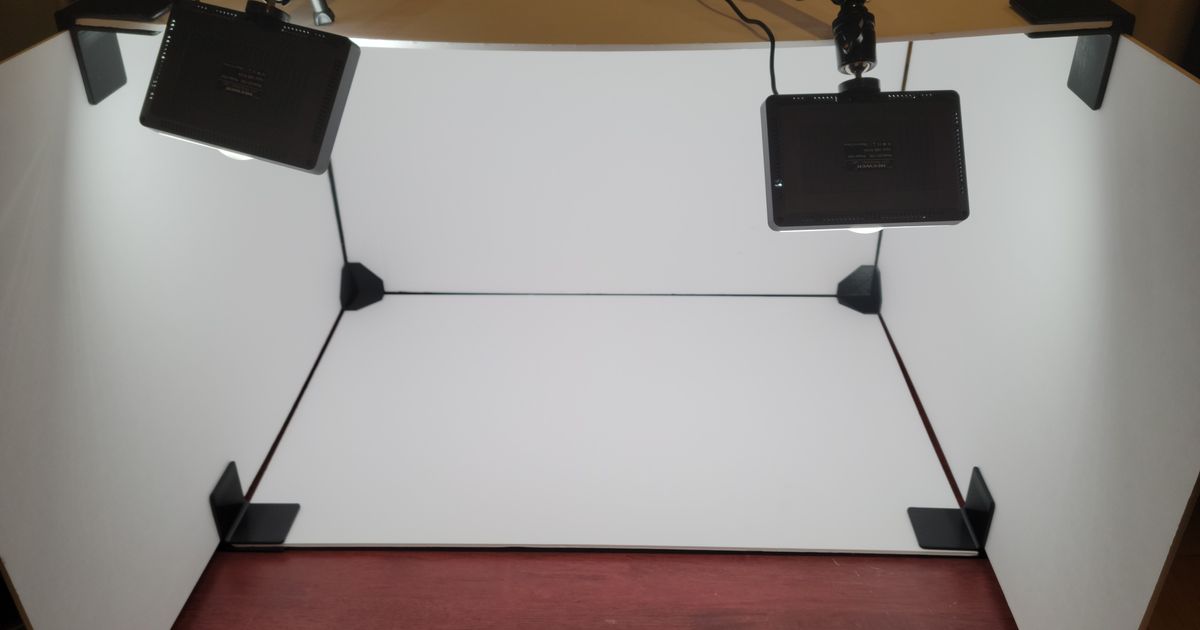 Photo Light Box Corners by Stacker55 Download free STL model