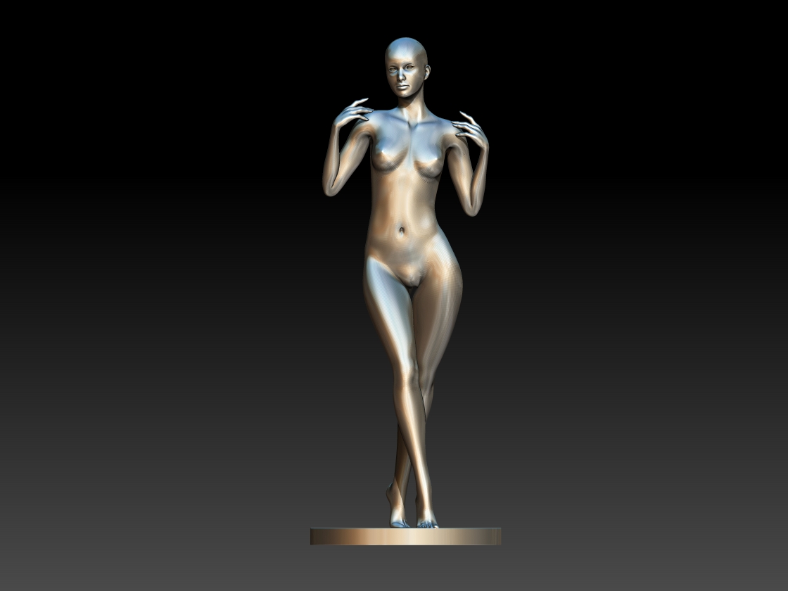 woman modeling stand