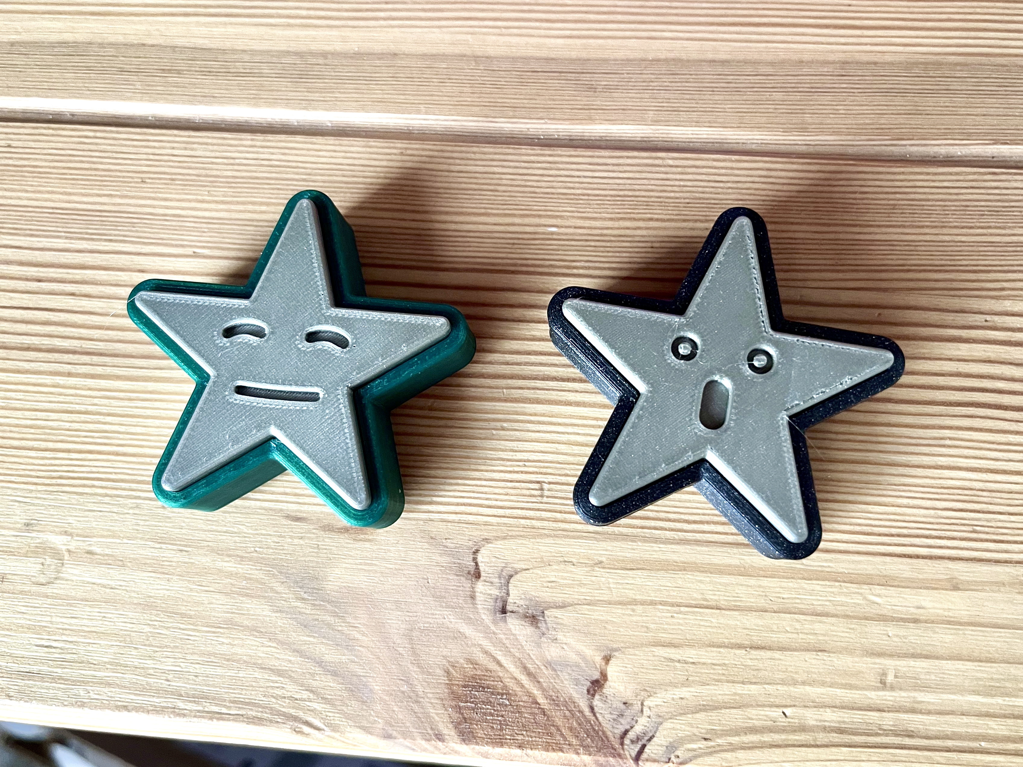 Emoji Block Frightened & Calm Stars