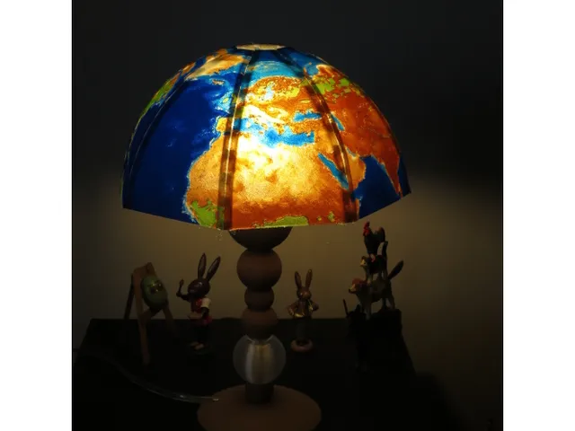 Northern hemisphere of Tellus Lamp