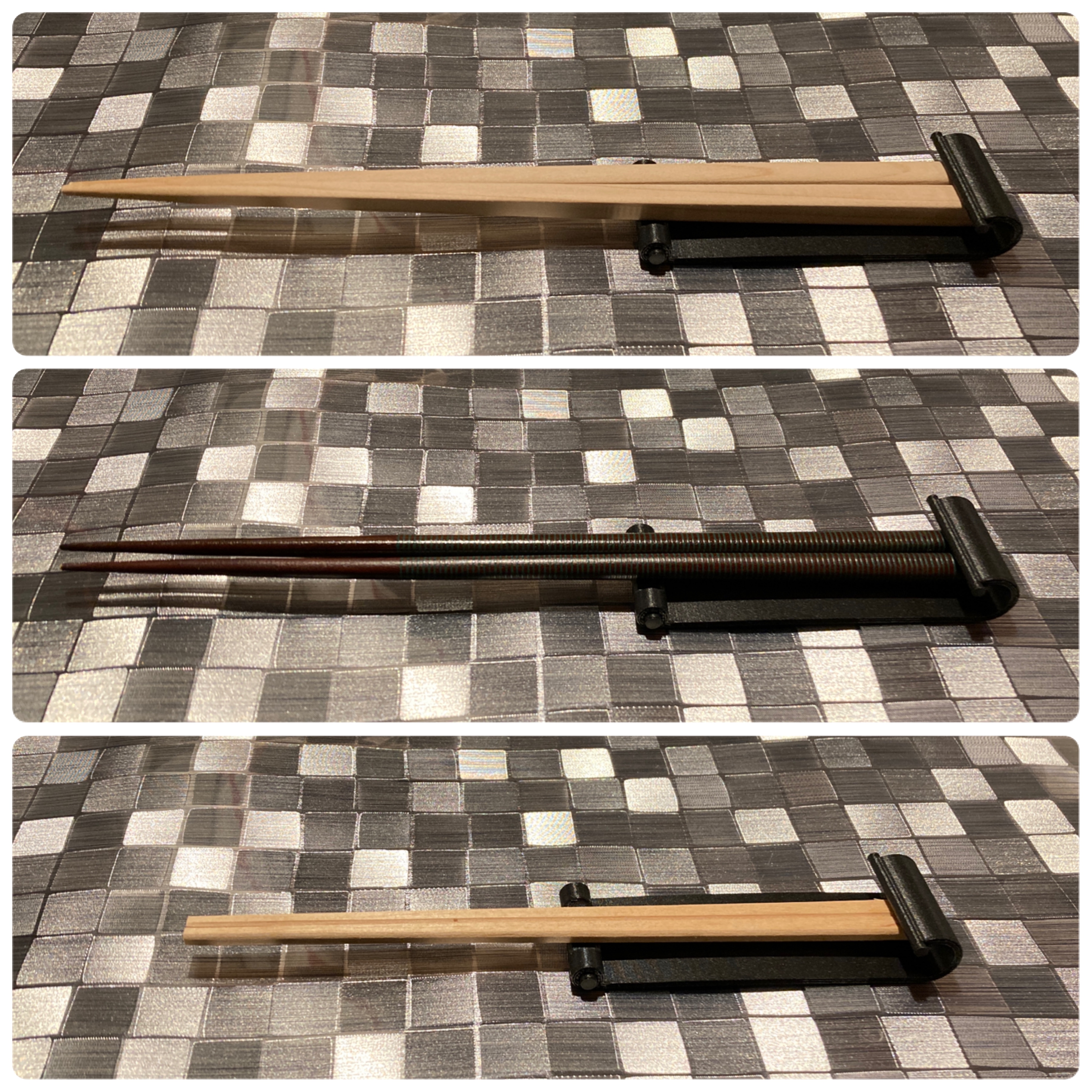 chopsticks rest hand scroll shape