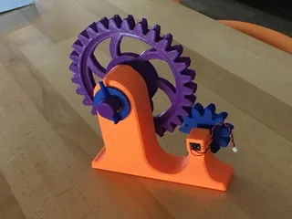 A large clockwork toy which uses pins like ancient greek machines! Can be printed without support. Fits an N20 gearmotor. Permission to print and sell if you spare a fraction for a poor 3d engineer!