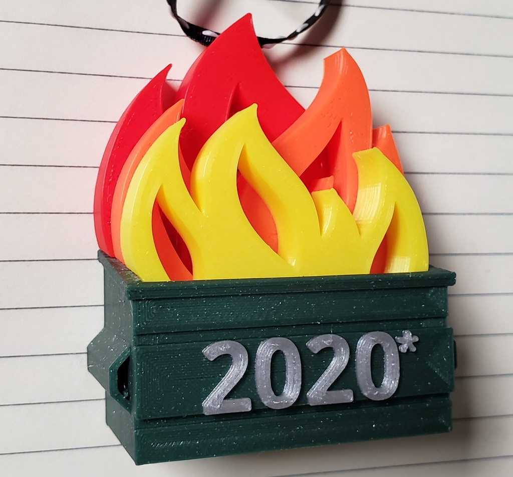 2020 Dumpster Fire Ornament - Multicolor