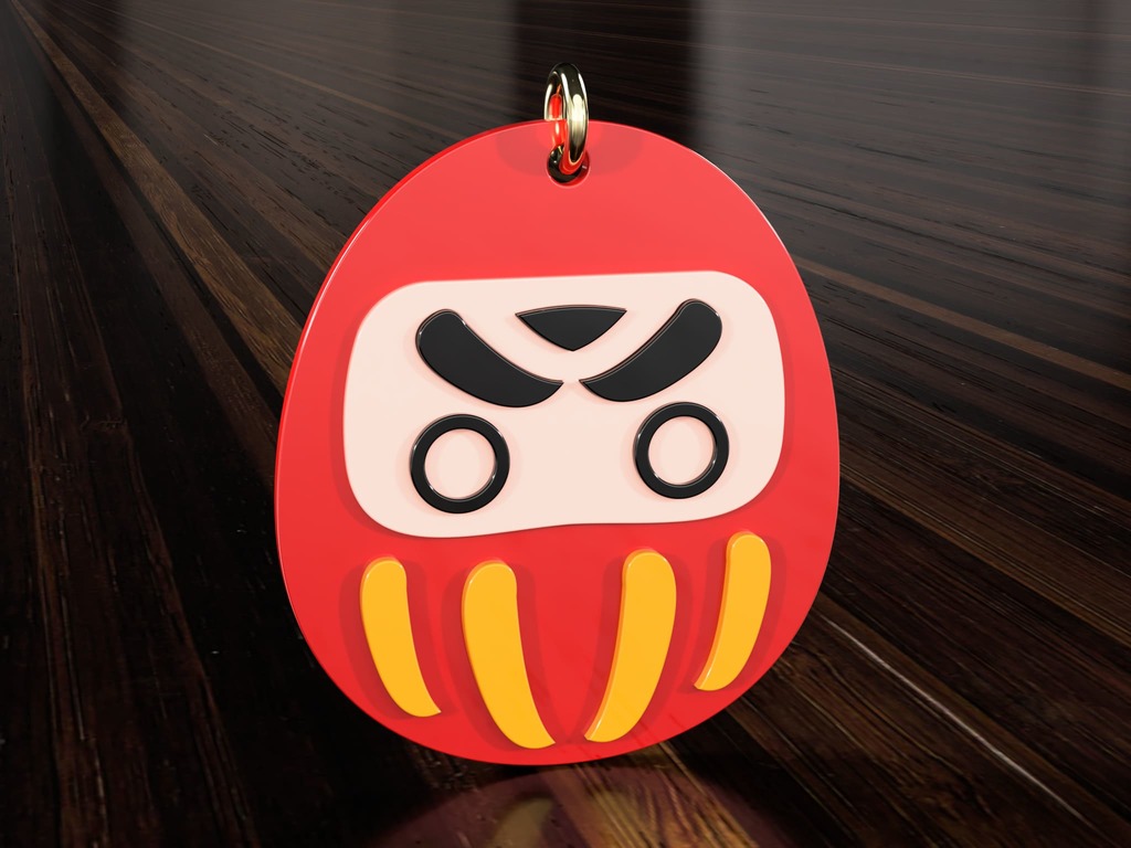 Miniatura 2 do modelo 3D Daruma earrings