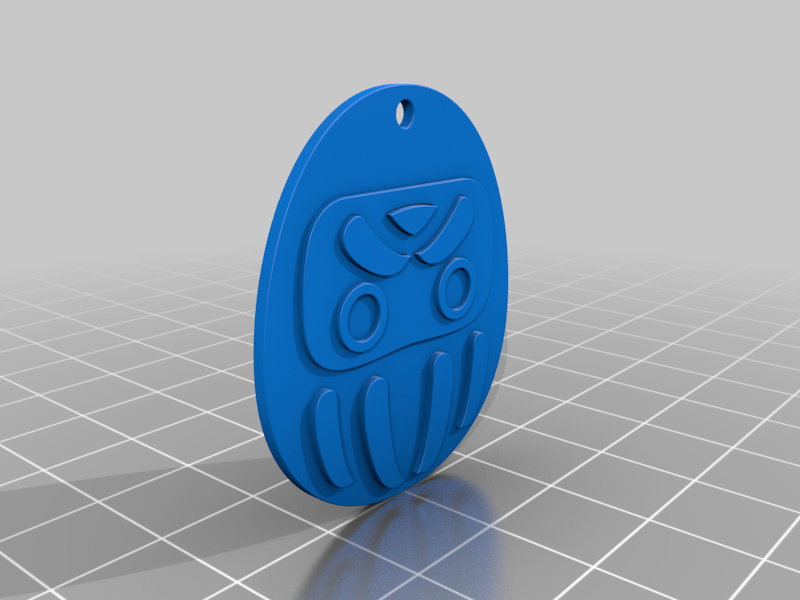 Miniatura 3 do modelo 3D Daruma earrings