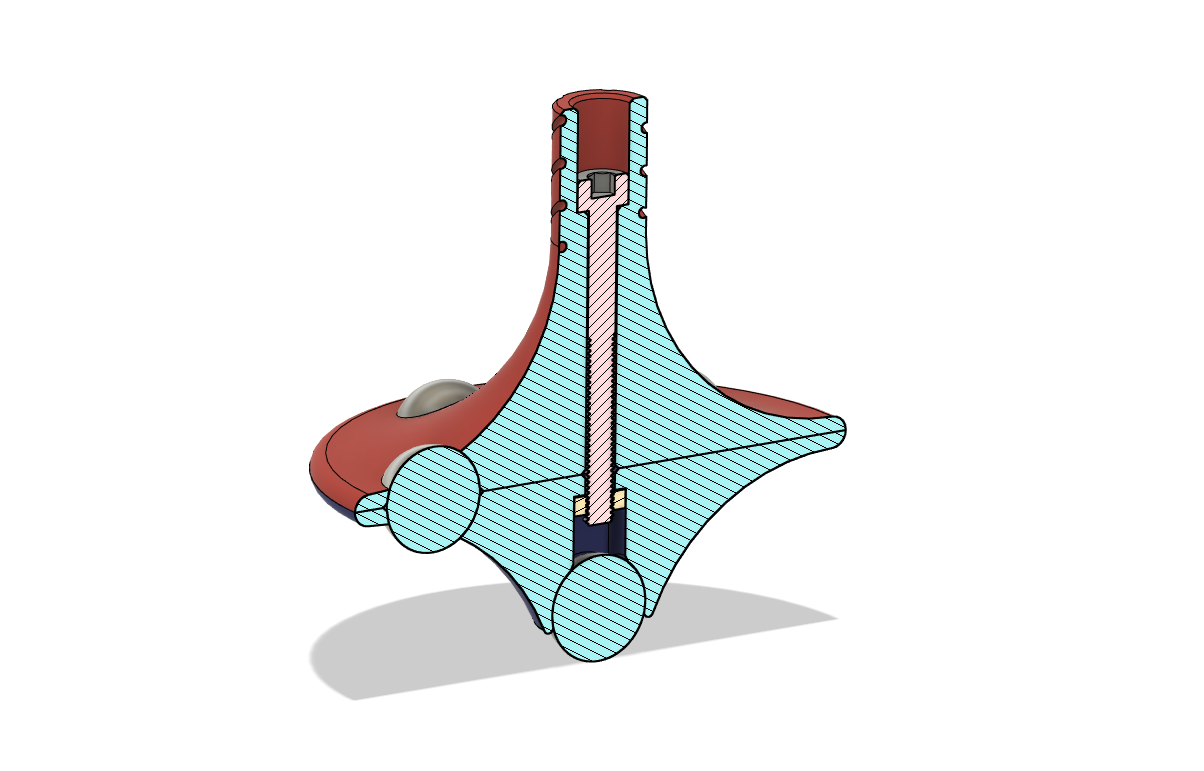 Ball Bearing Spinning Top V1 by wuerfel | Download free STL model ...