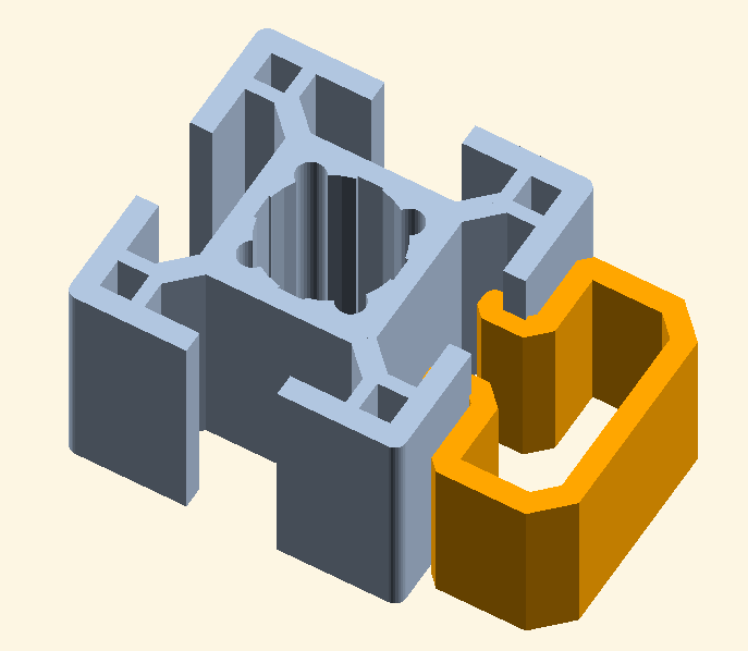 Cable clip for profile 30x30 mm