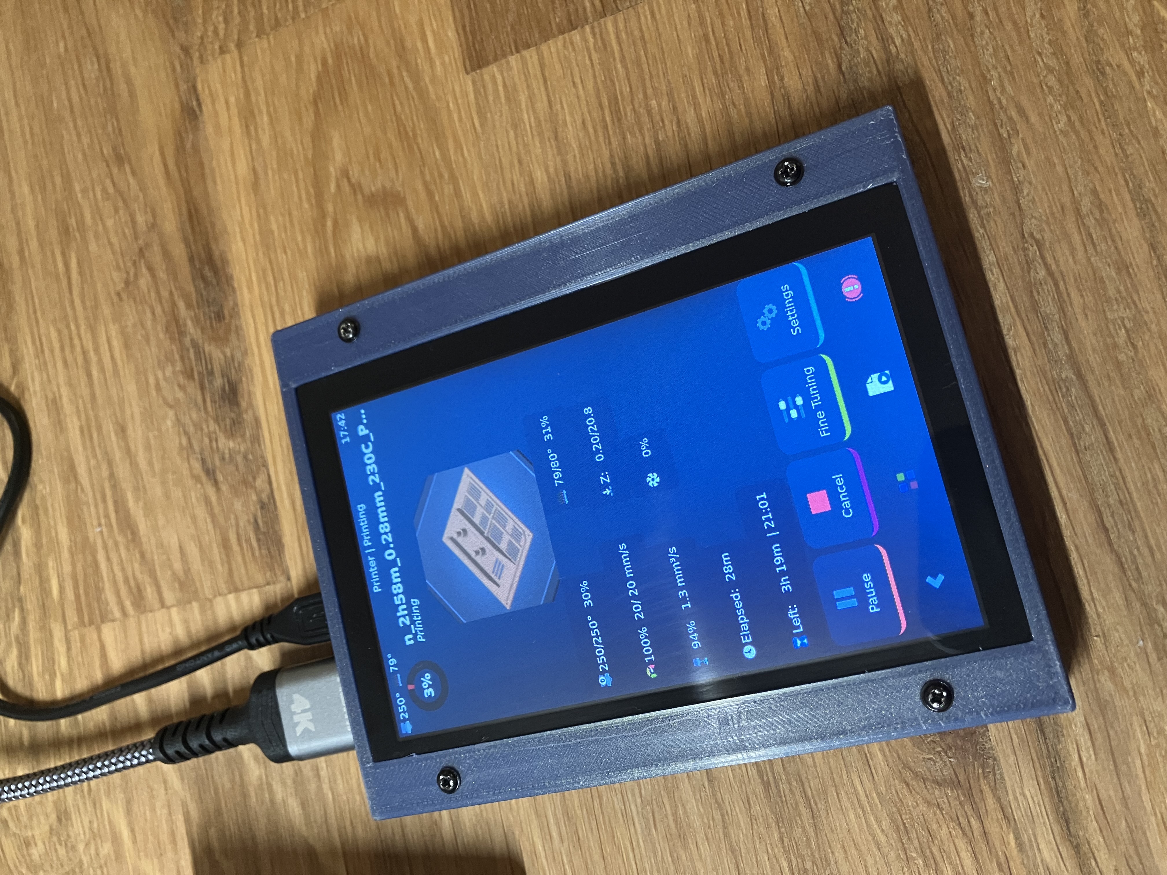 Ender 3S1(Pro) Display Mount for Klipper with Elecrow RC050