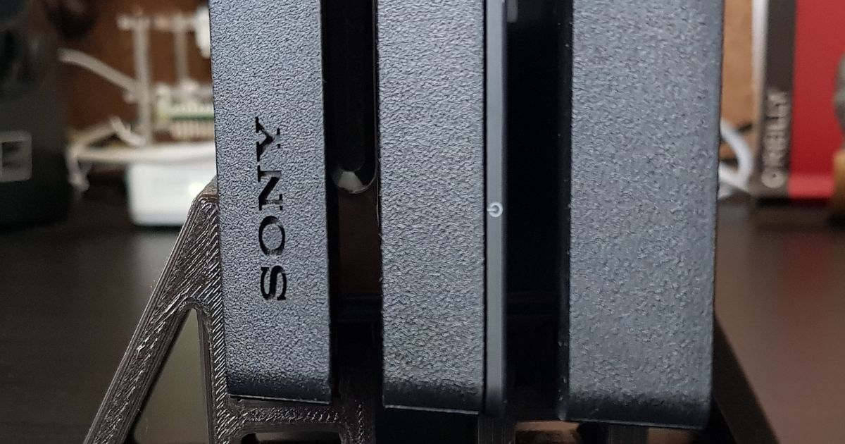 PS4 Pro Vertical Stand (Small Printer) by schinivision Download free STL model