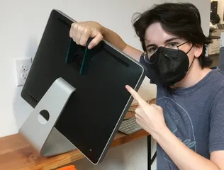 Handle for 2008 iMac, Glued on with E-6000
