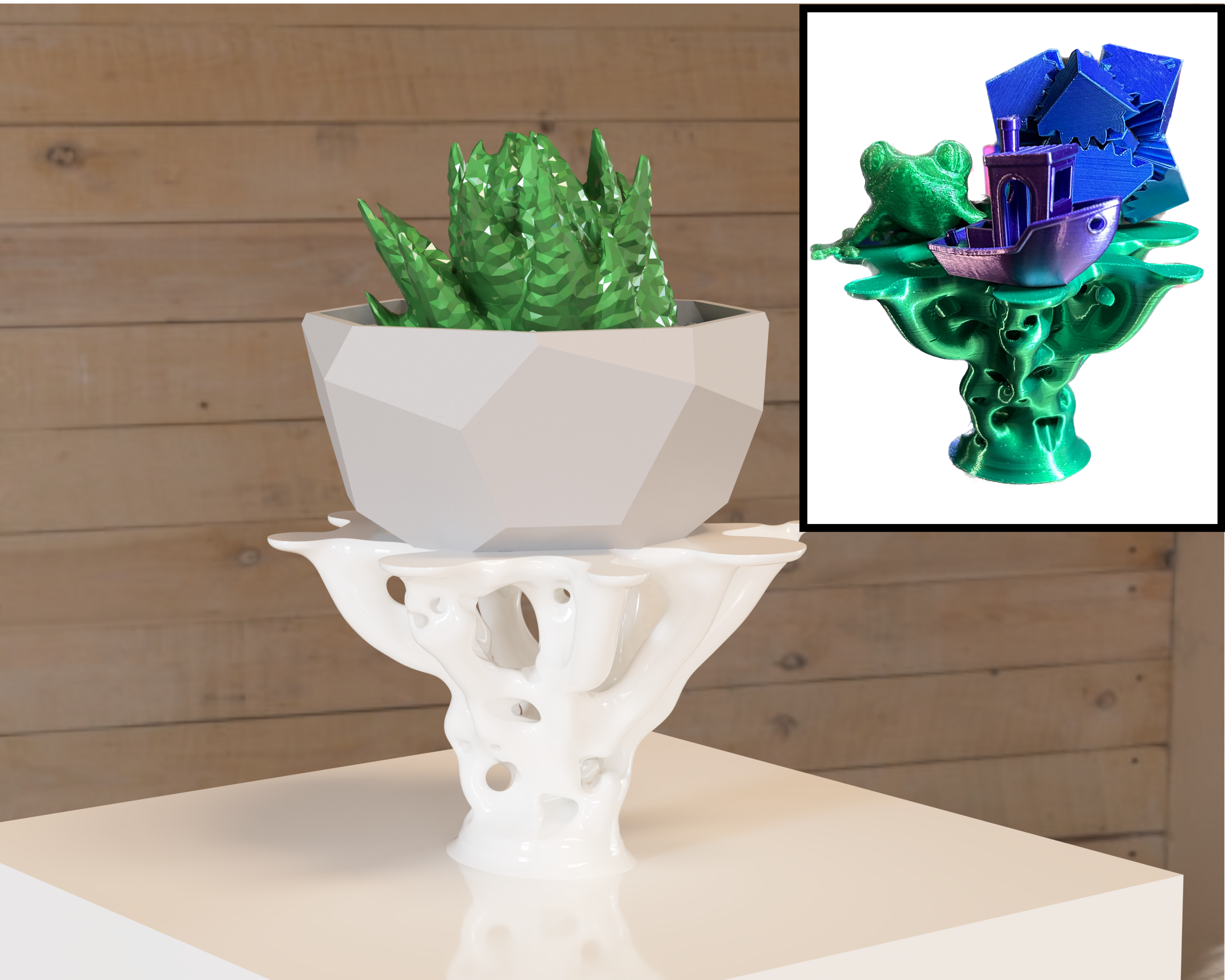 Organic Plant Pot Stand - Generative Design