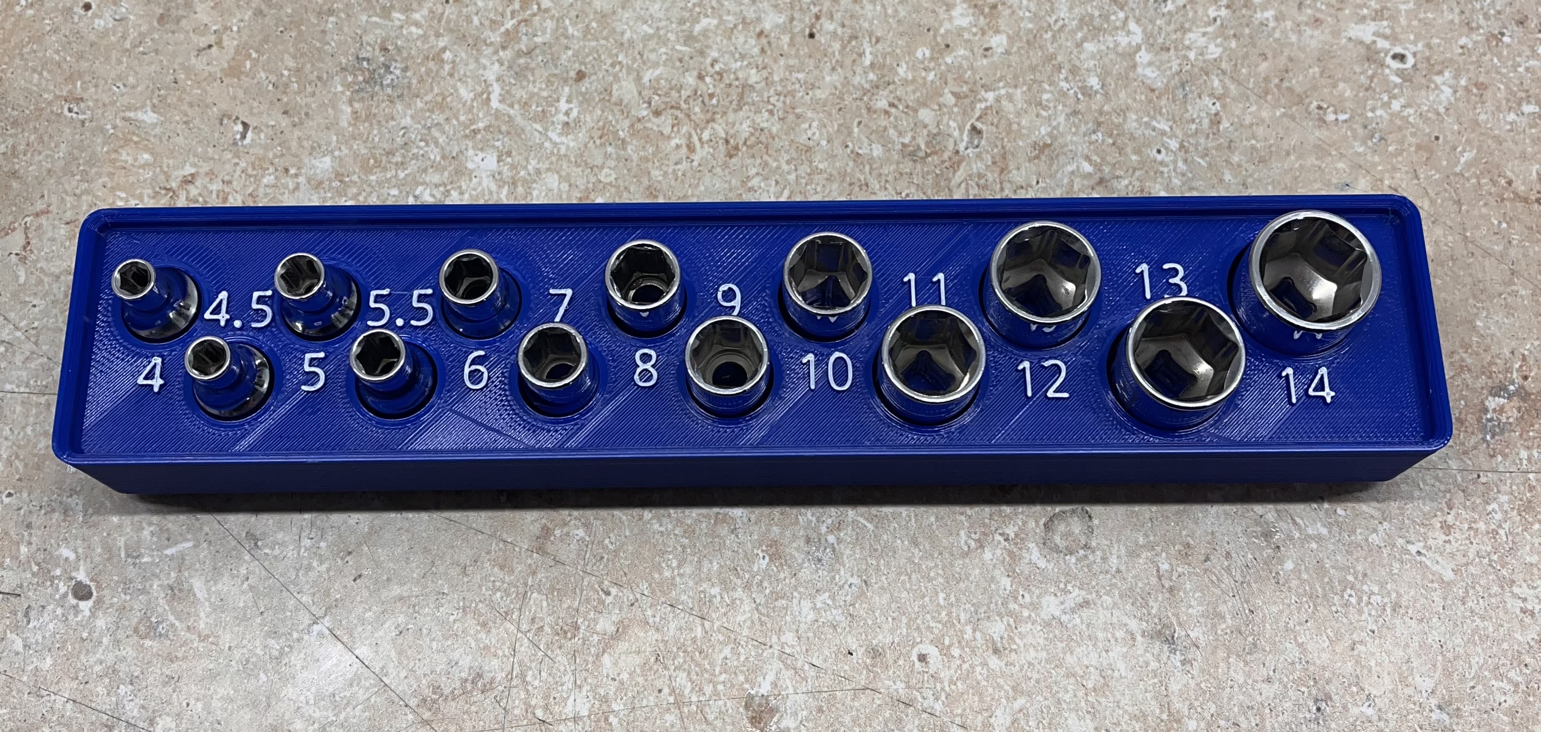 Kobalt 1/4" Drive Socket Set (Metric) Gridfinity by Mitaccio