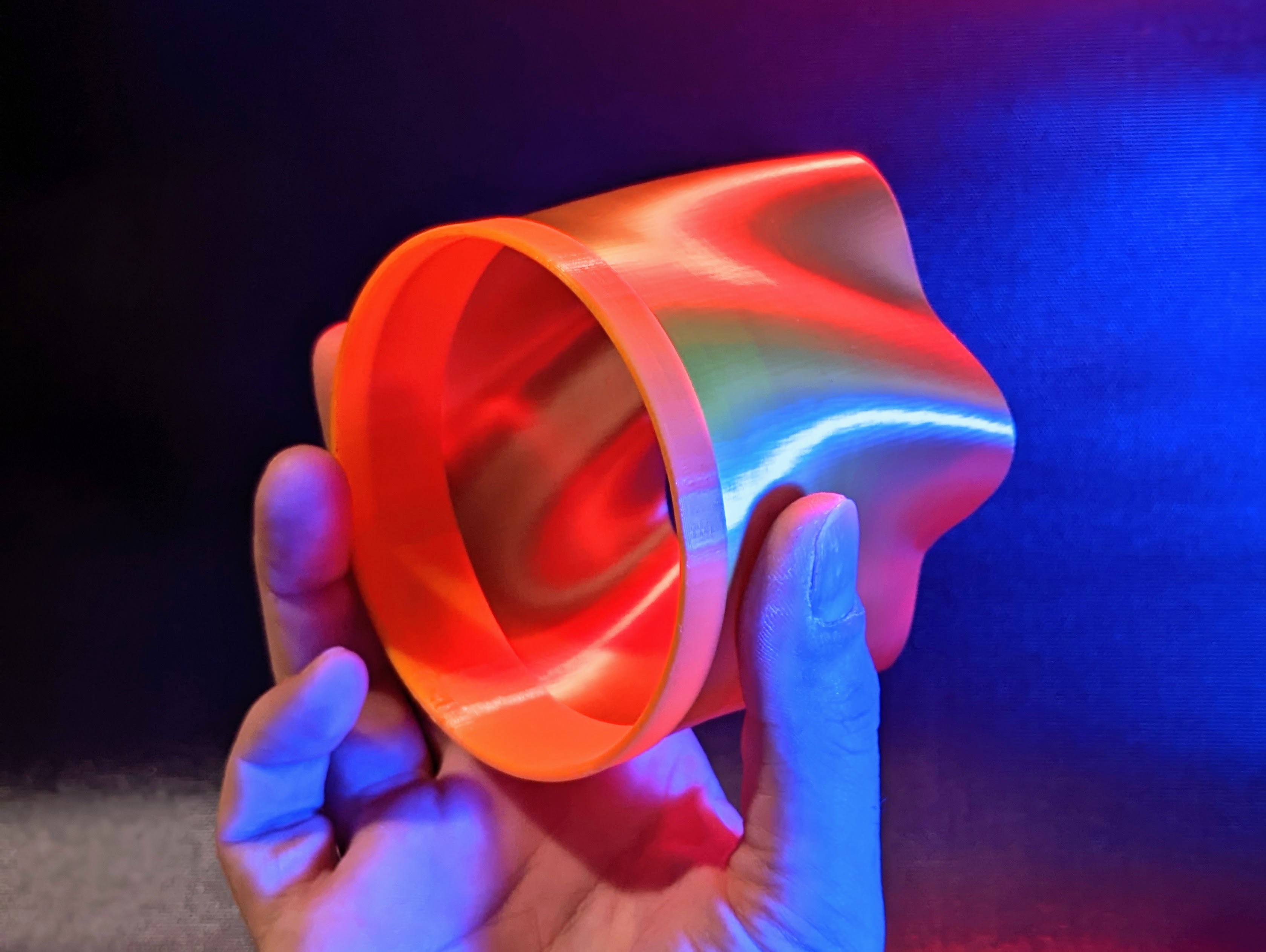 Hollow Flying Ring Long Distance Spiral Toy by Grandpa 3DPrints