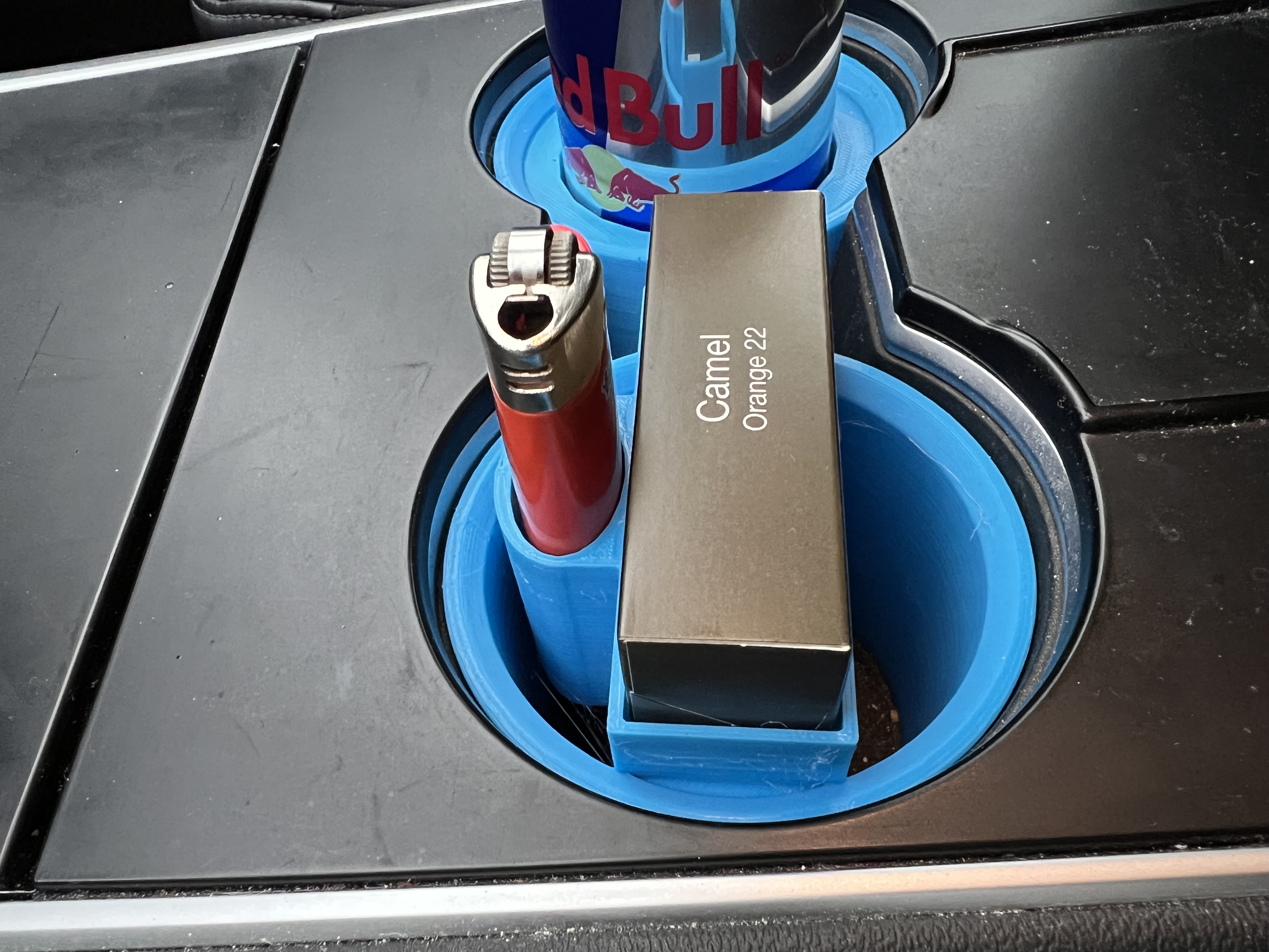Tesla Model 3 cigarette and lighter cupholder by DutchWorkX3D