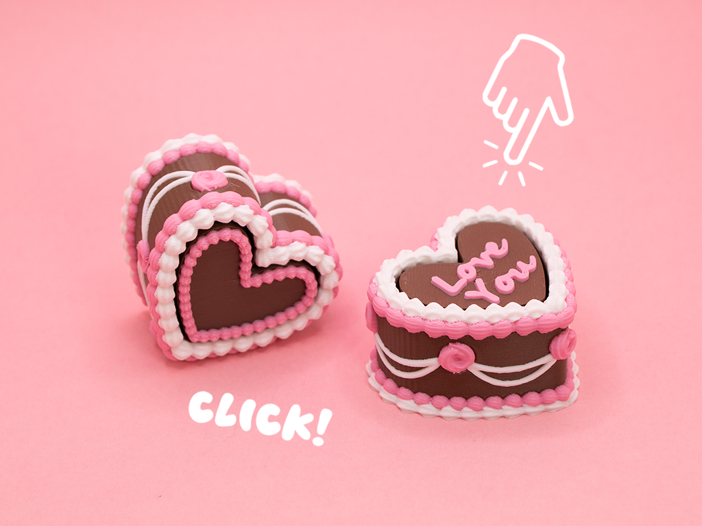 Valentines Vintage Cake Fidget Clicker
