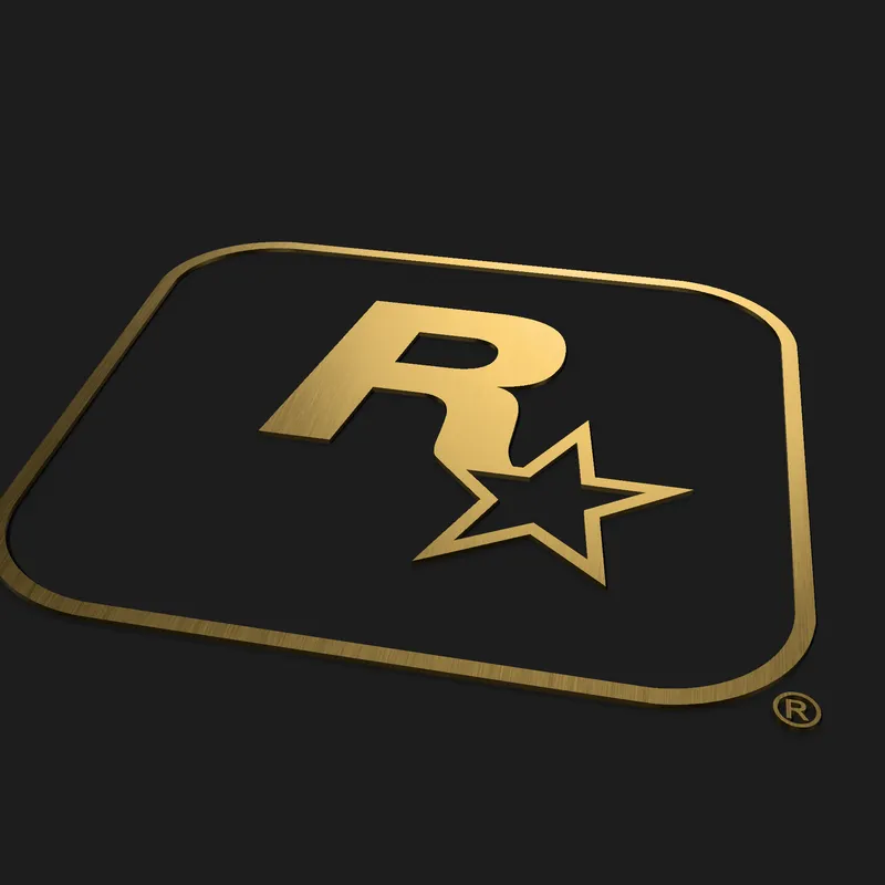 Selective Focus Rockstar Games Logo Prominent Stock Photo 2321397833