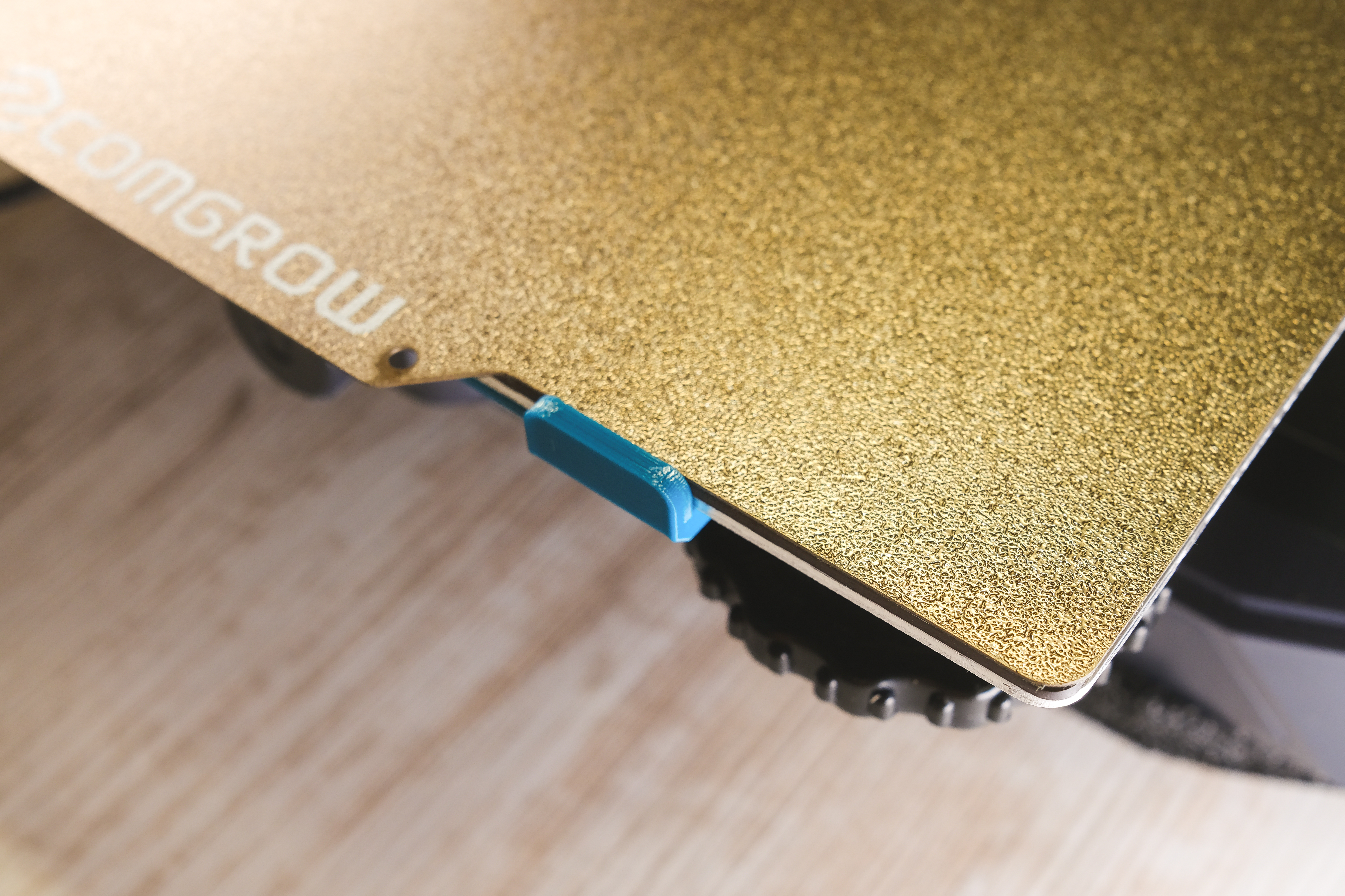 Print bed stop - easy alignment