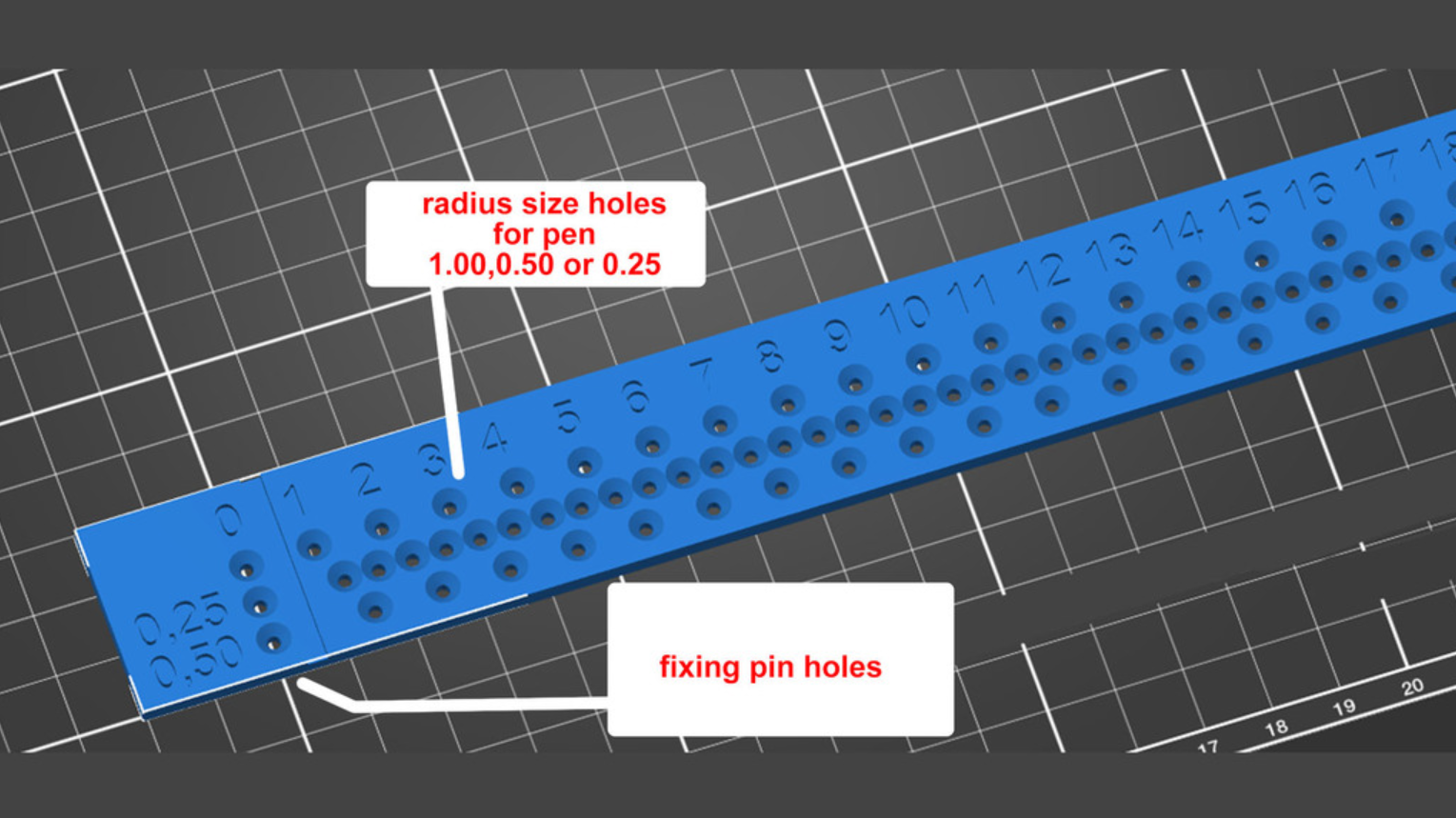 easy circle ruler by tegmento Download free STL model