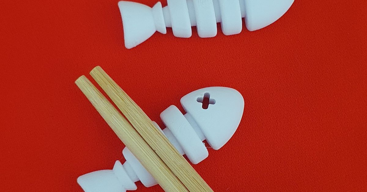 Fish Chopstick Holder by jajaum3d Download free STL model