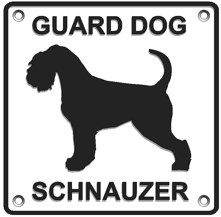 Schnauzer Guard Dog plate