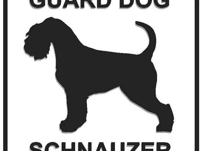 Schnauzer Guard Dog plate