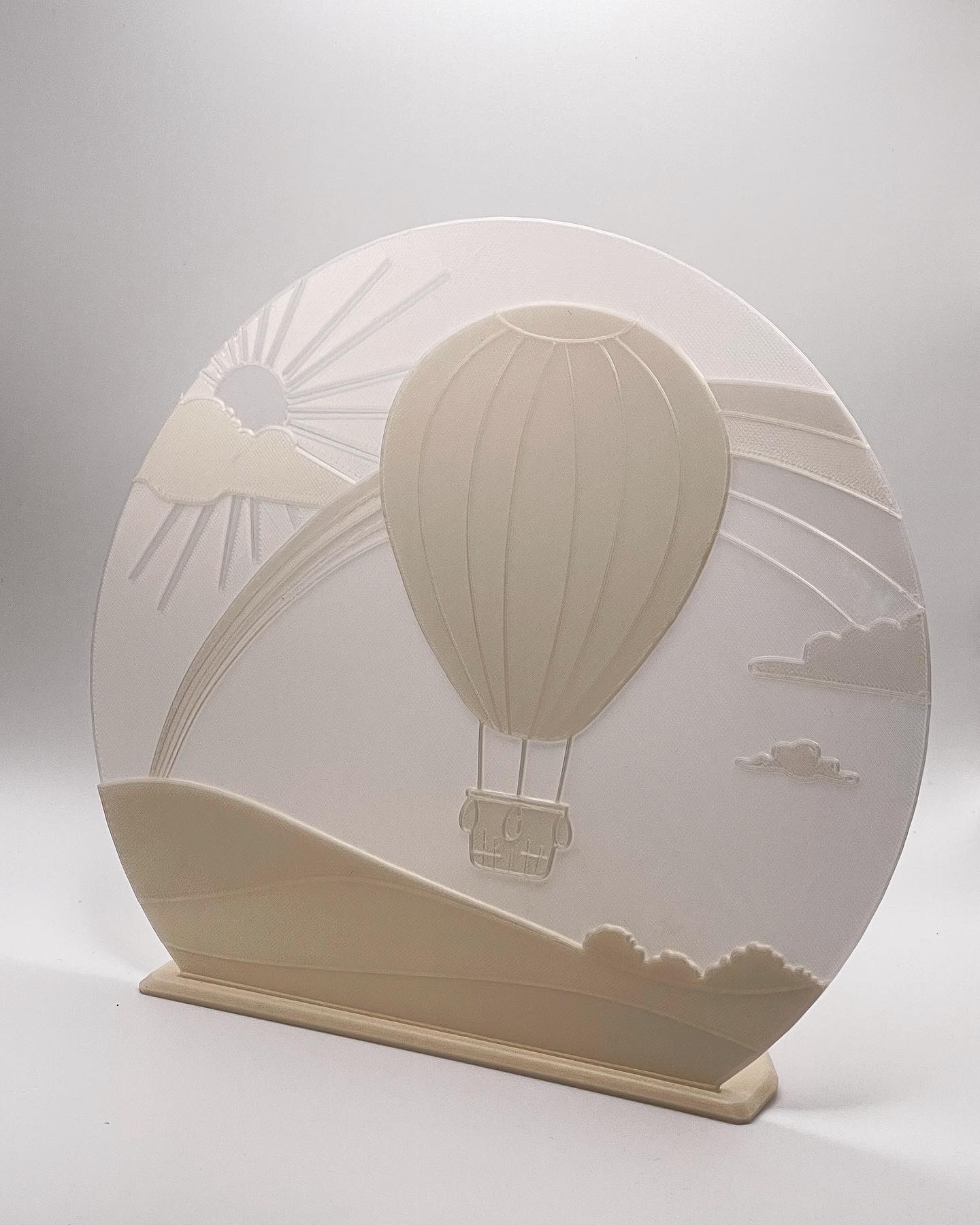Hot air balloon lithophane