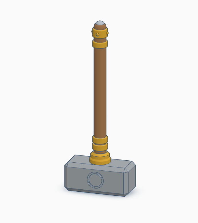 Long Shaft War Hammer Weapon