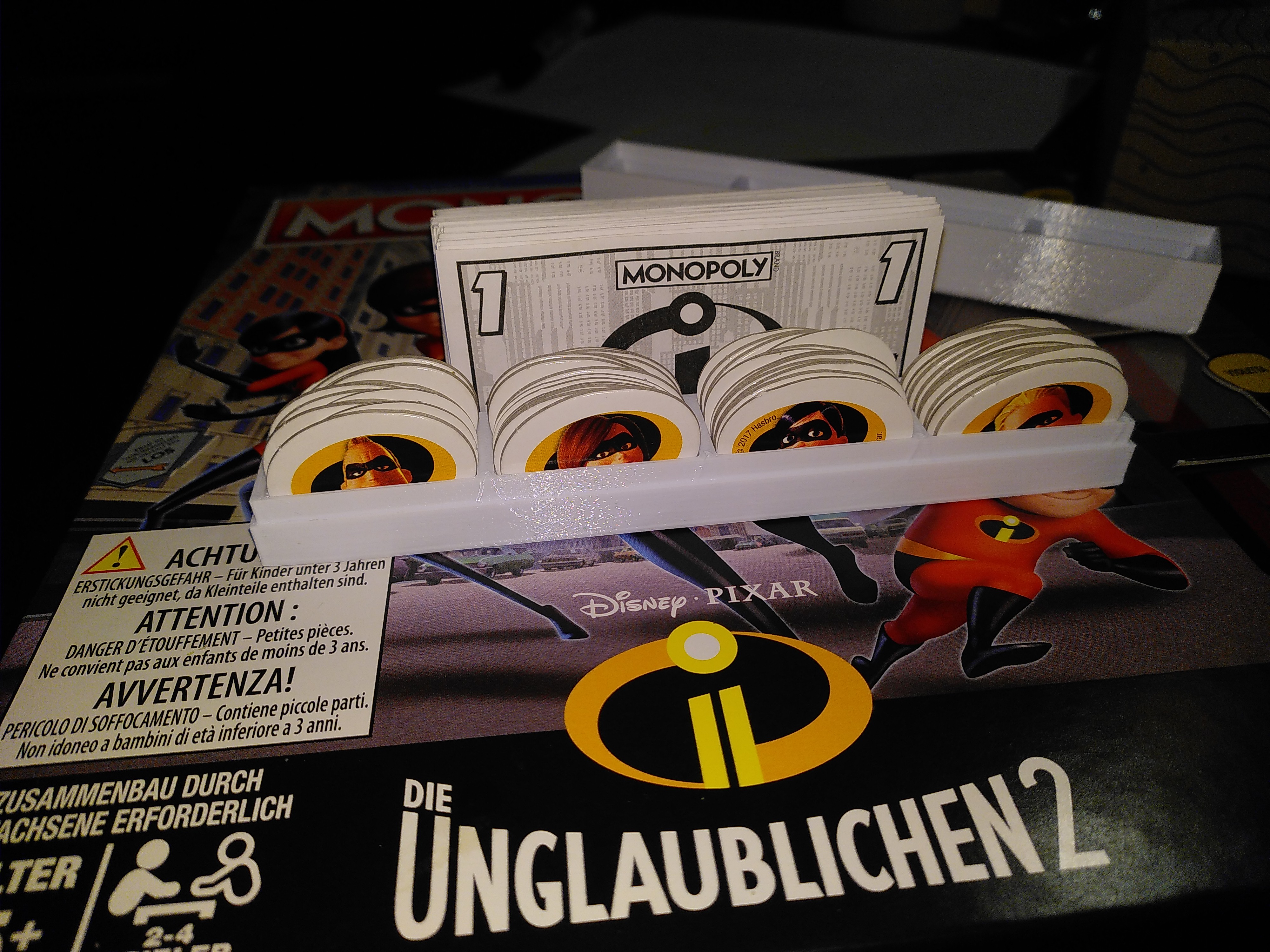 Incredibles 2 Monopoly Game Token Organizer
