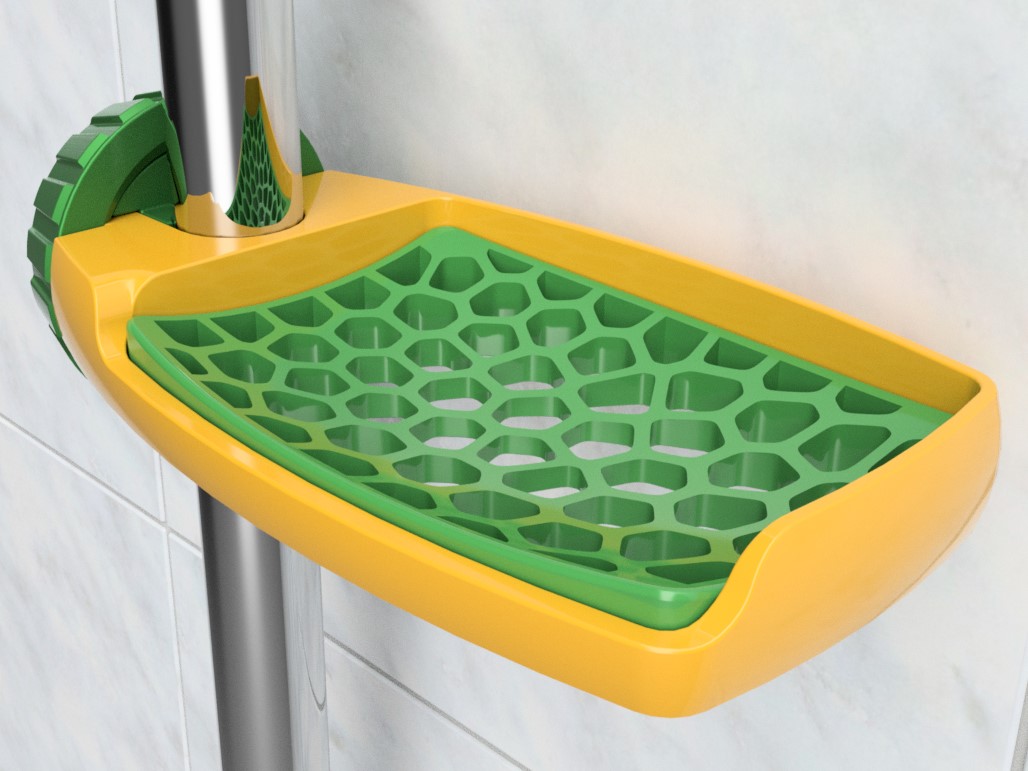 Voronoi inset for Elegant Soap Dish for your Shower by ThreeDMichael