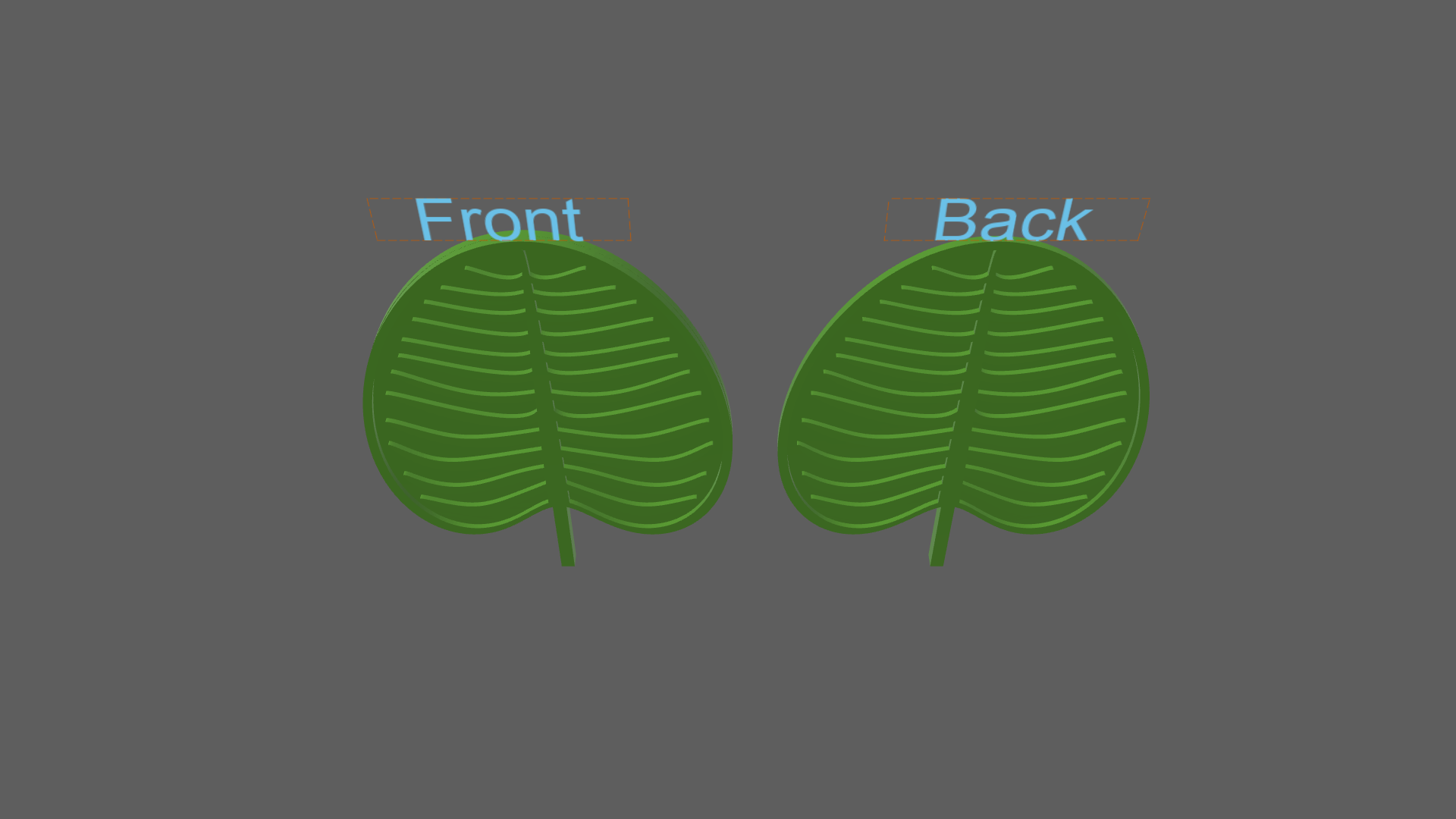 Leaf Drink Coasters with Decorative Plant Holder with 2 leaf side 3D model thumbnail