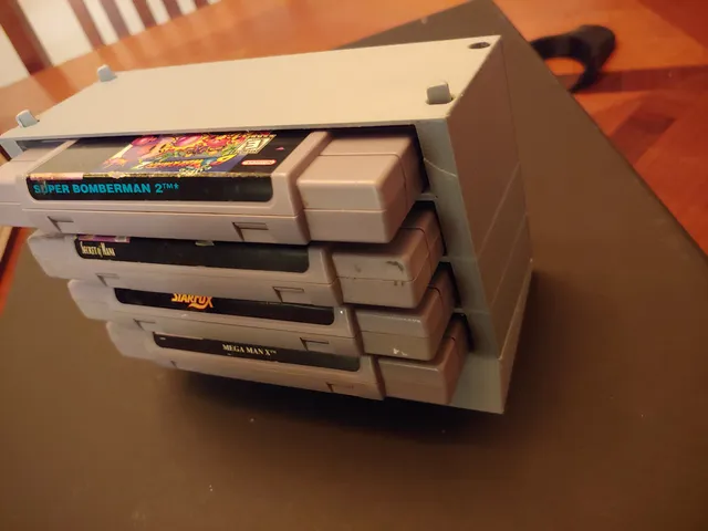 Expandable SNES cart shelf. (The Chronotrigger Challenge)