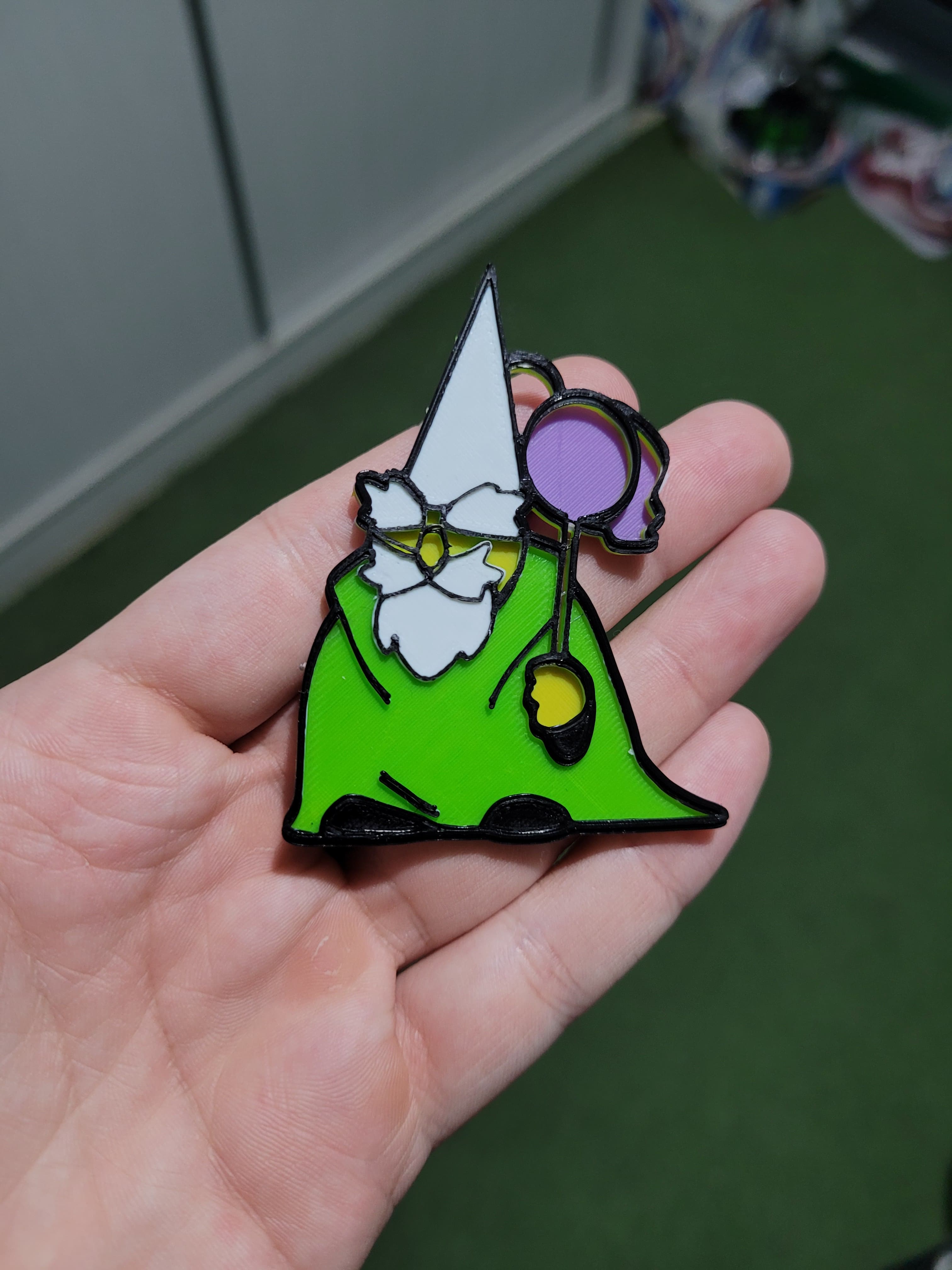 GNOME / GREEN GNOME / CRAWLY GOAT KEYCHAIN