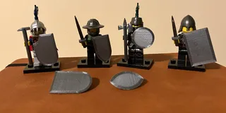 Minfigure-Scale Medieval Weapons and Shields