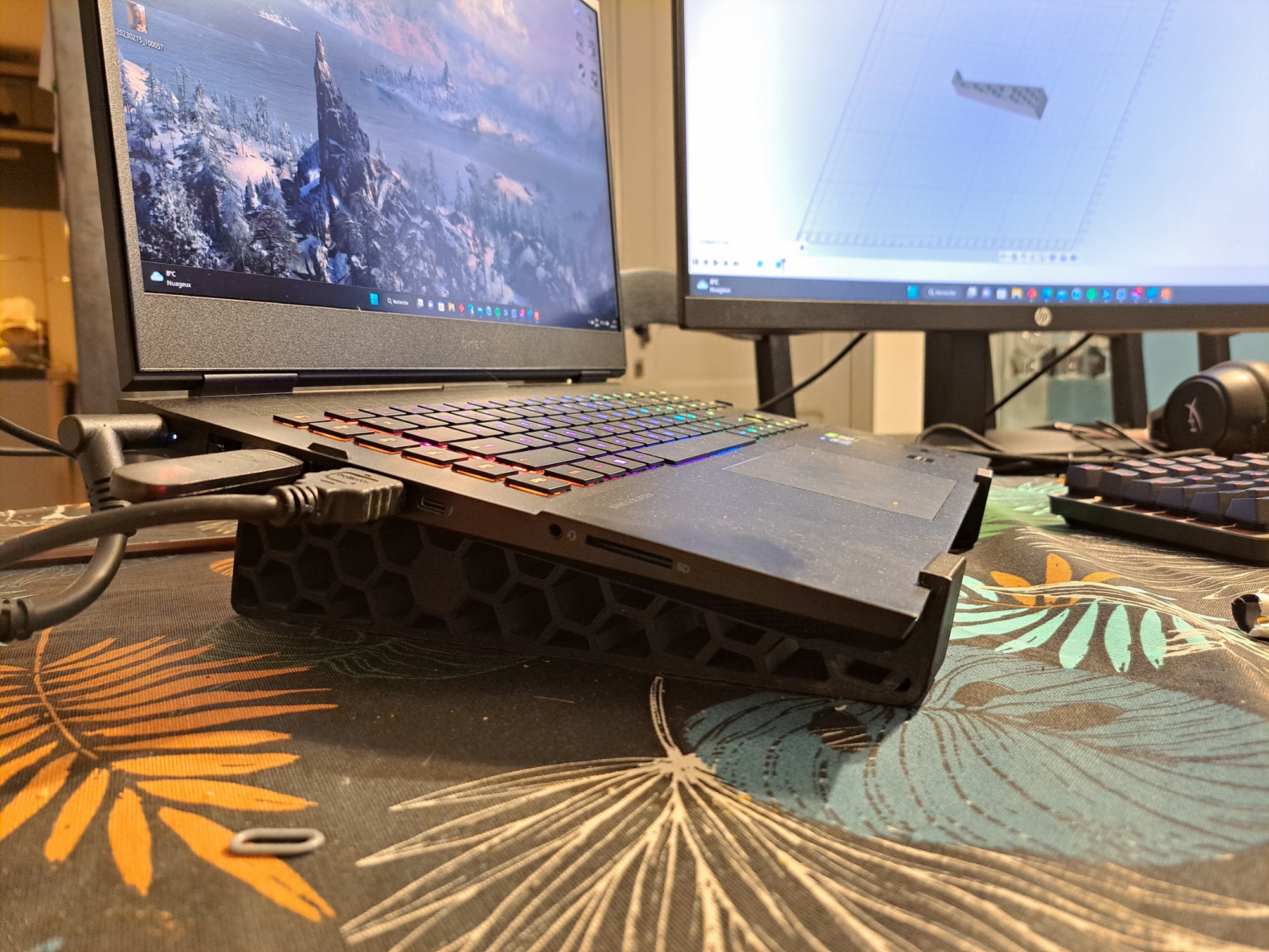 Support PC portable hp omen 17"