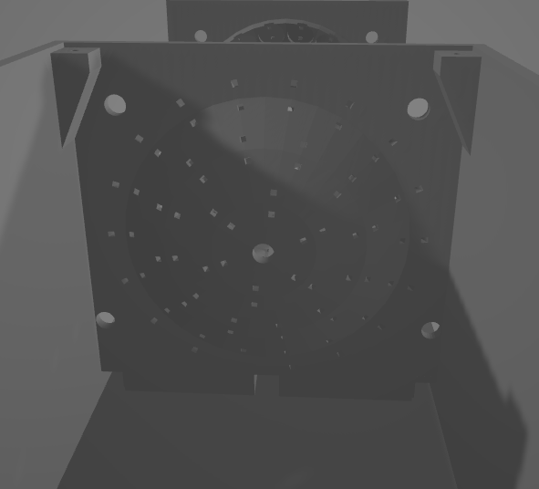 Acoustic Levitator Case With Outer Ring Having Holes