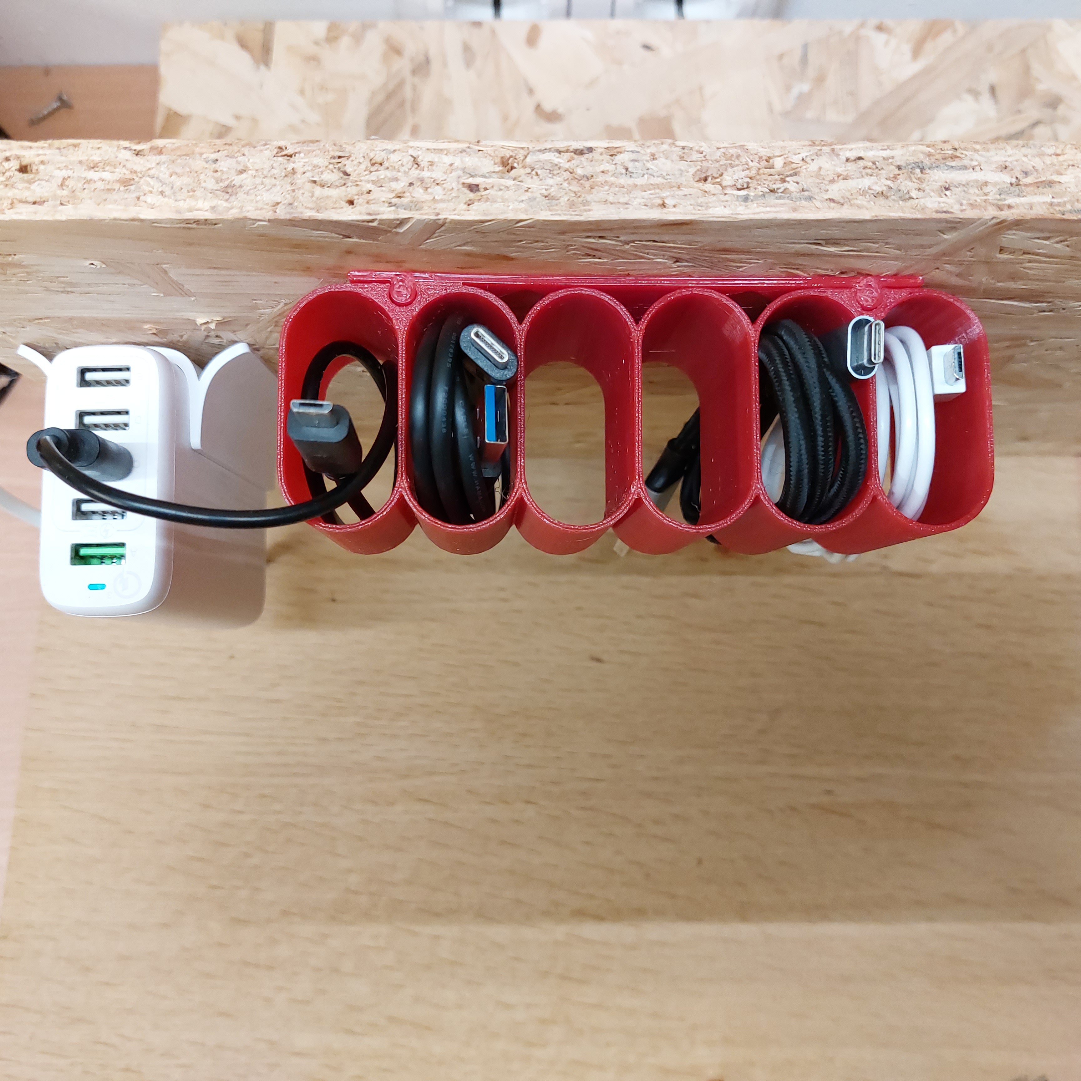 Simple organizer for USB charger cables