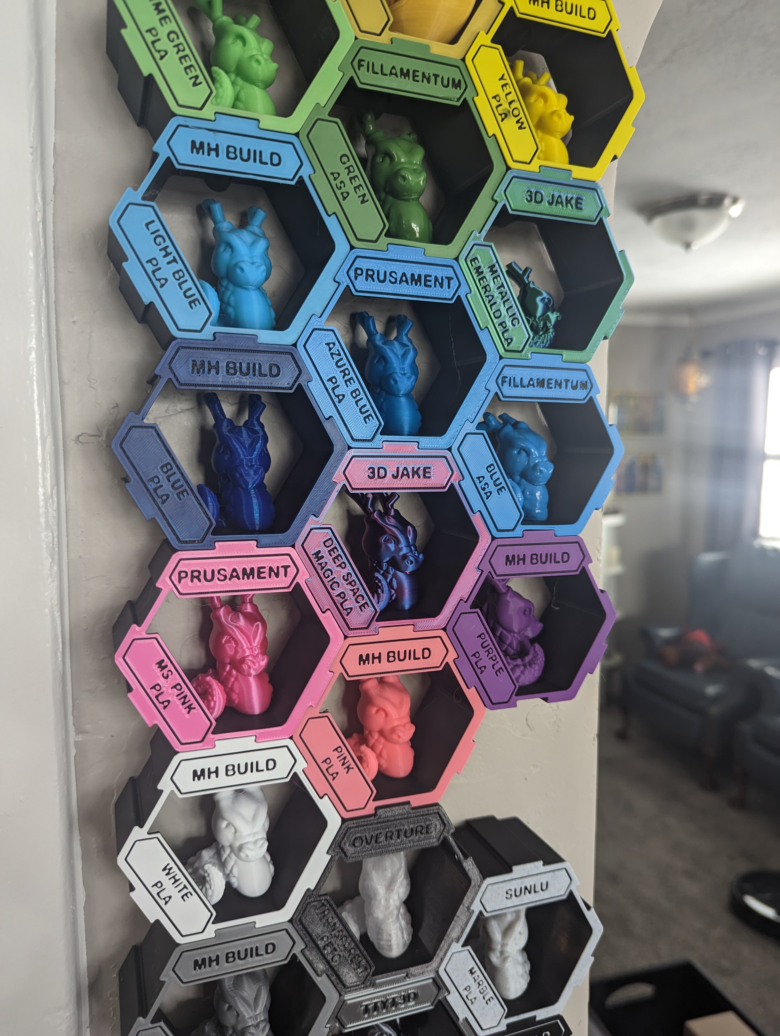 Labeled Hex Shelves (Parameterized)